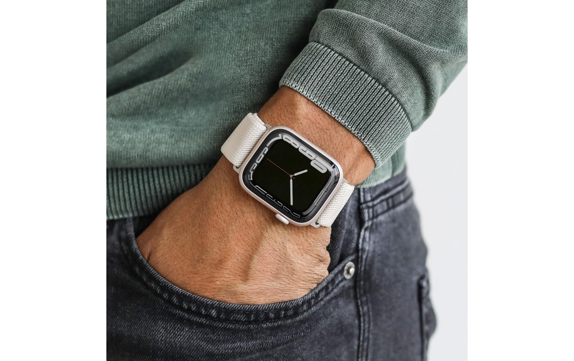 Vonmählen Classic Nylon Loop – Creme, für Apple Watch