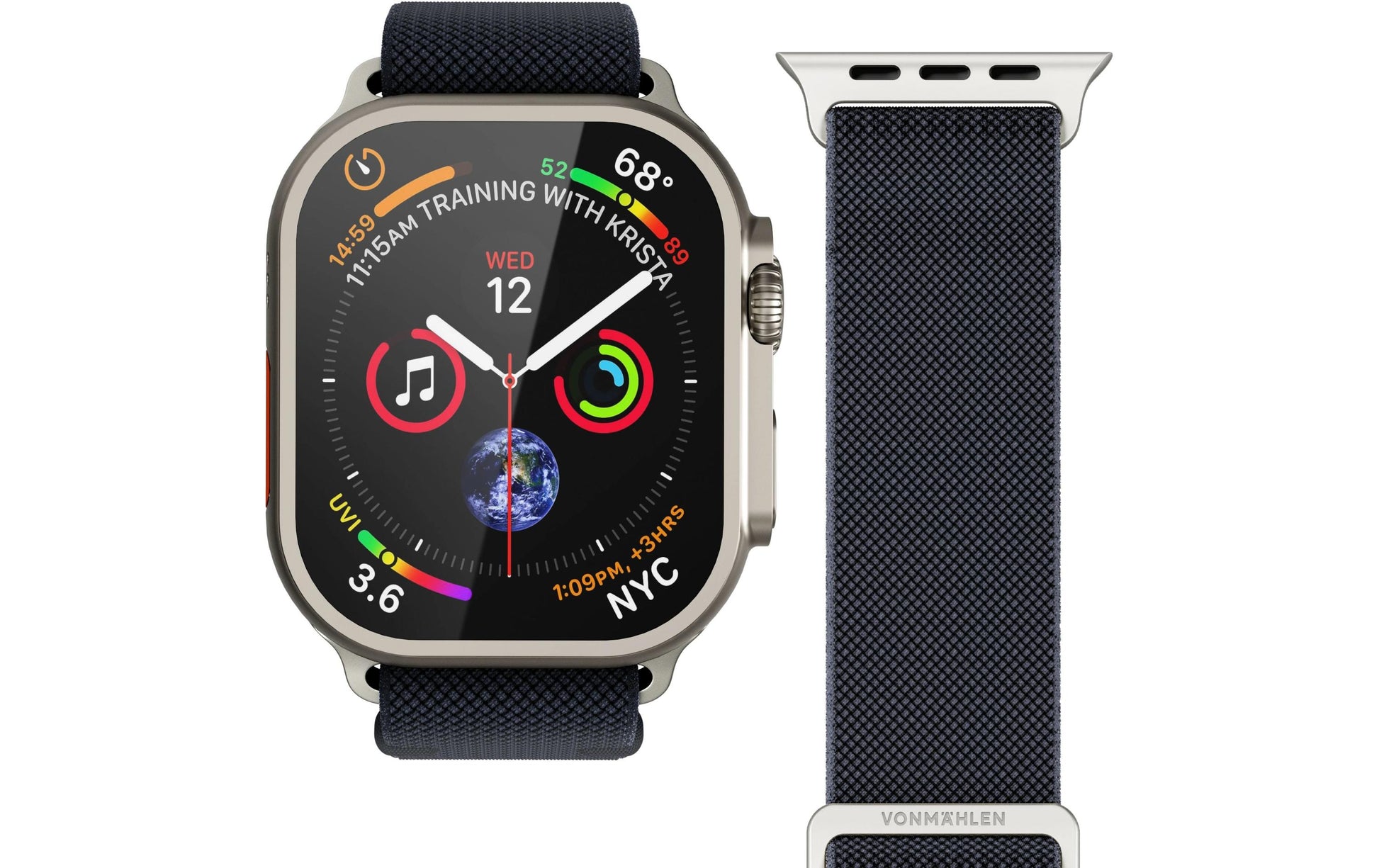 Vonmählen Classic Nylon Loop – Navy, für Apple Watch 40/41/42 mm