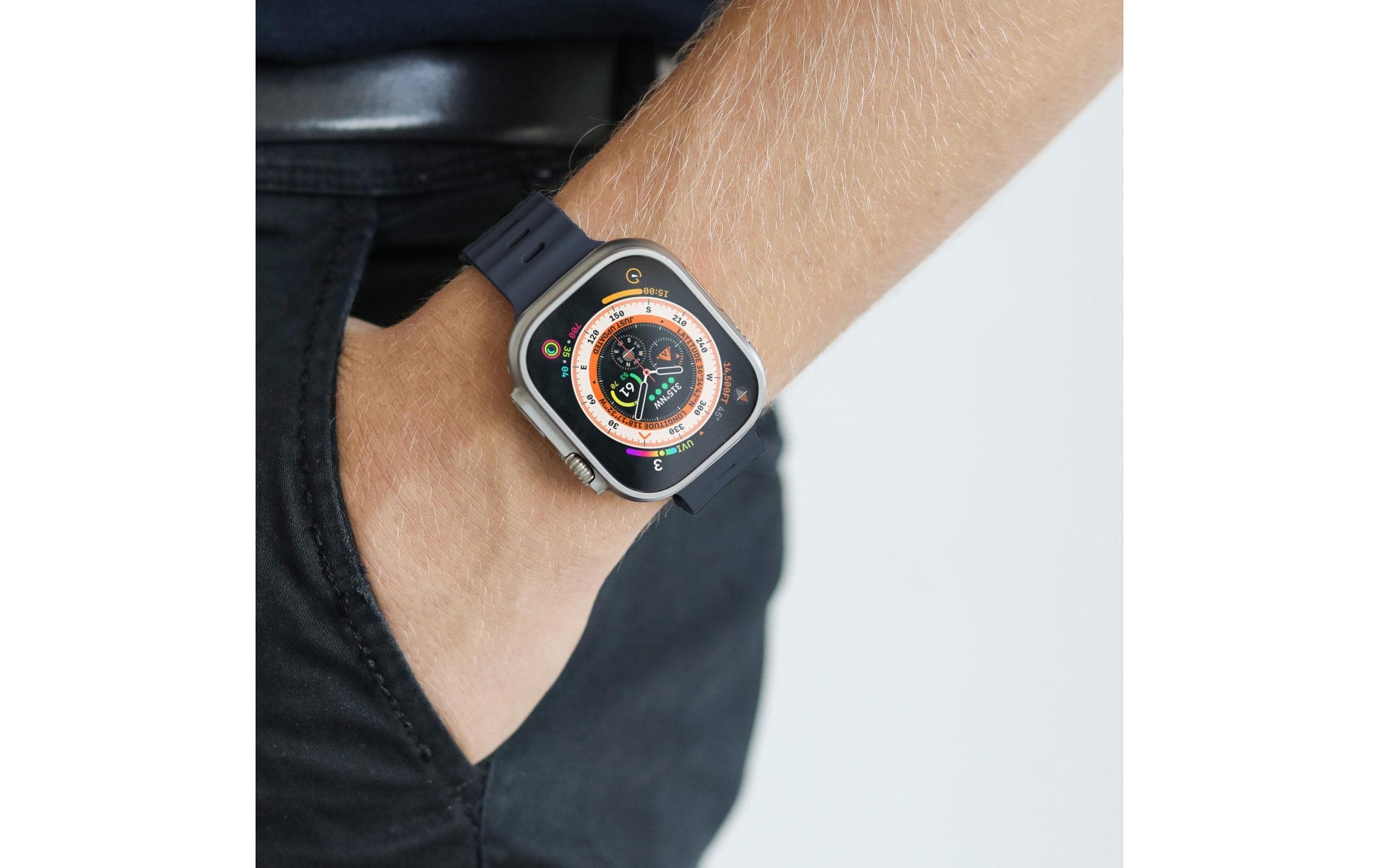 Vonmählen Wave Band 2 – Sportarmband, Navy, für Apple Watch 40/41/42 mm
