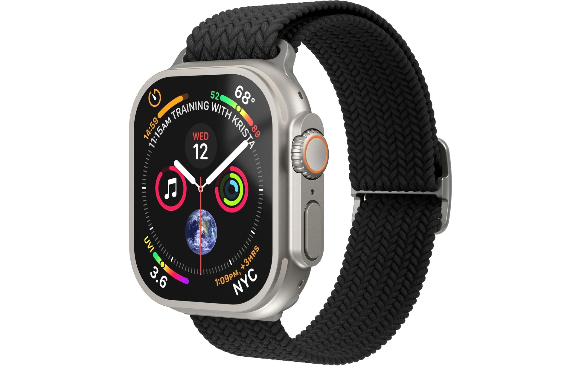 Vonmählen Woven Loop – Schwarz, für Apple Watch 40/41/42 mm