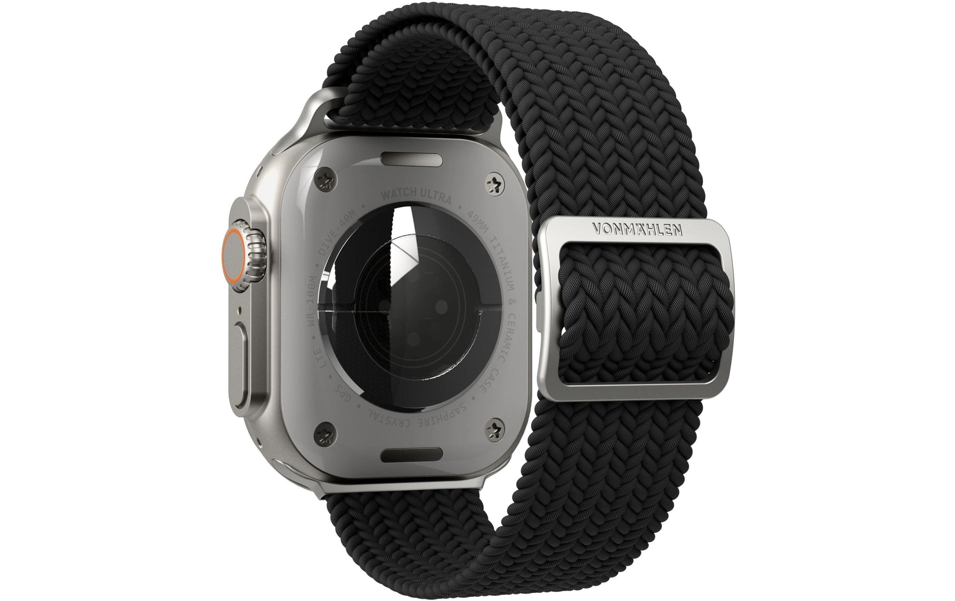 Vonmählen Woven Loop – Armband – für Apple Watch (diverse Grössen), Schwarz, Nylon