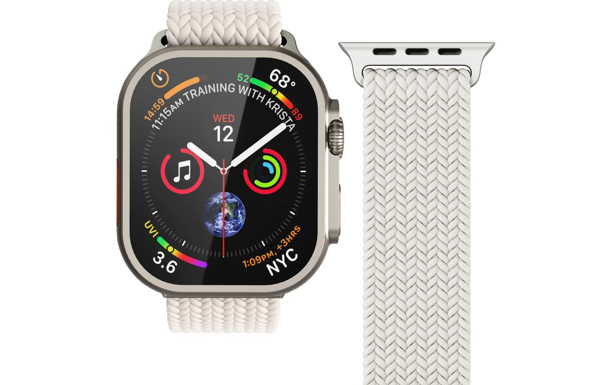 Vonmählen Woven Loop – Armband – für Apple Watch (diverse Grössen), Creme, Nylon