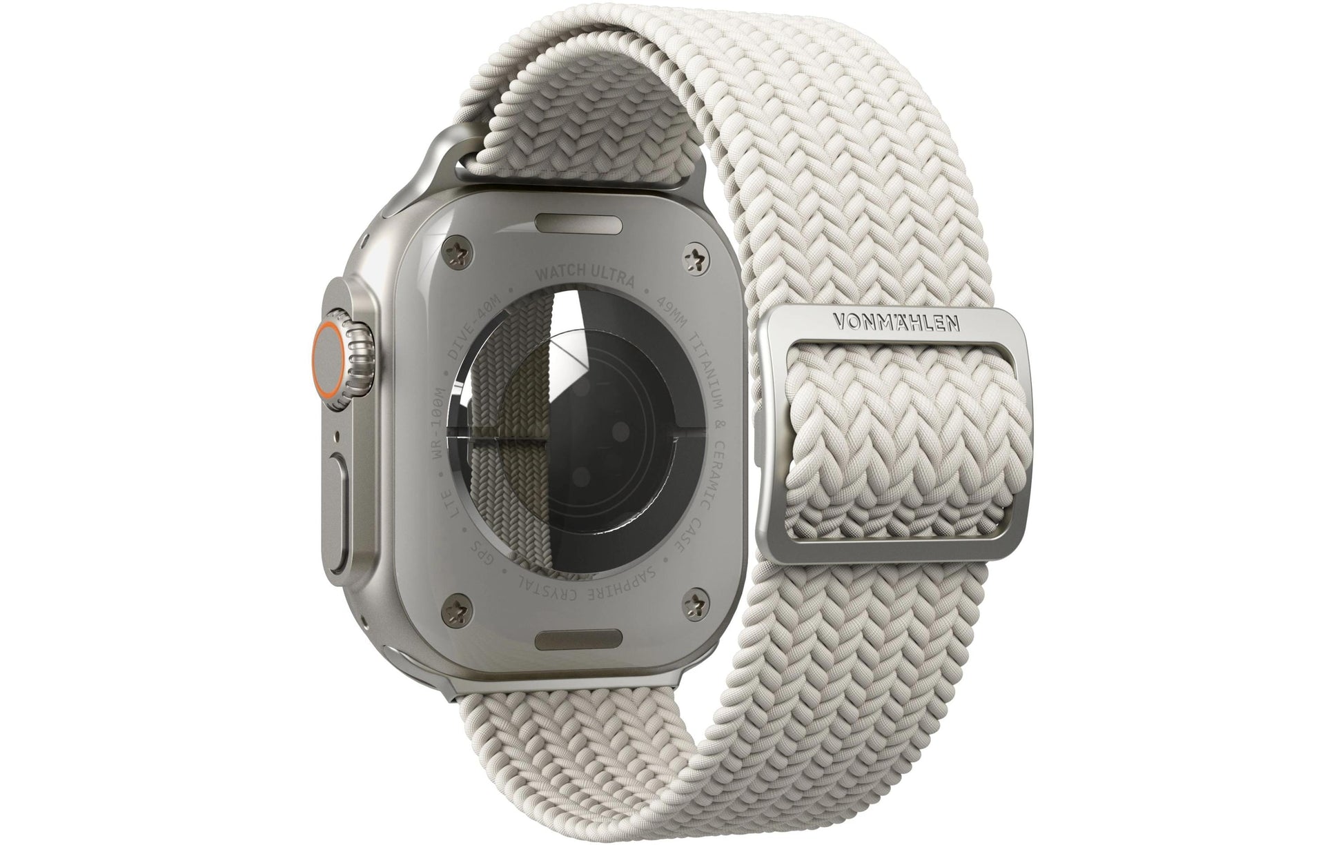Vonmählen Woven Loop – Armband – für Apple Watch (diverse Grössen), Creme, Nylon