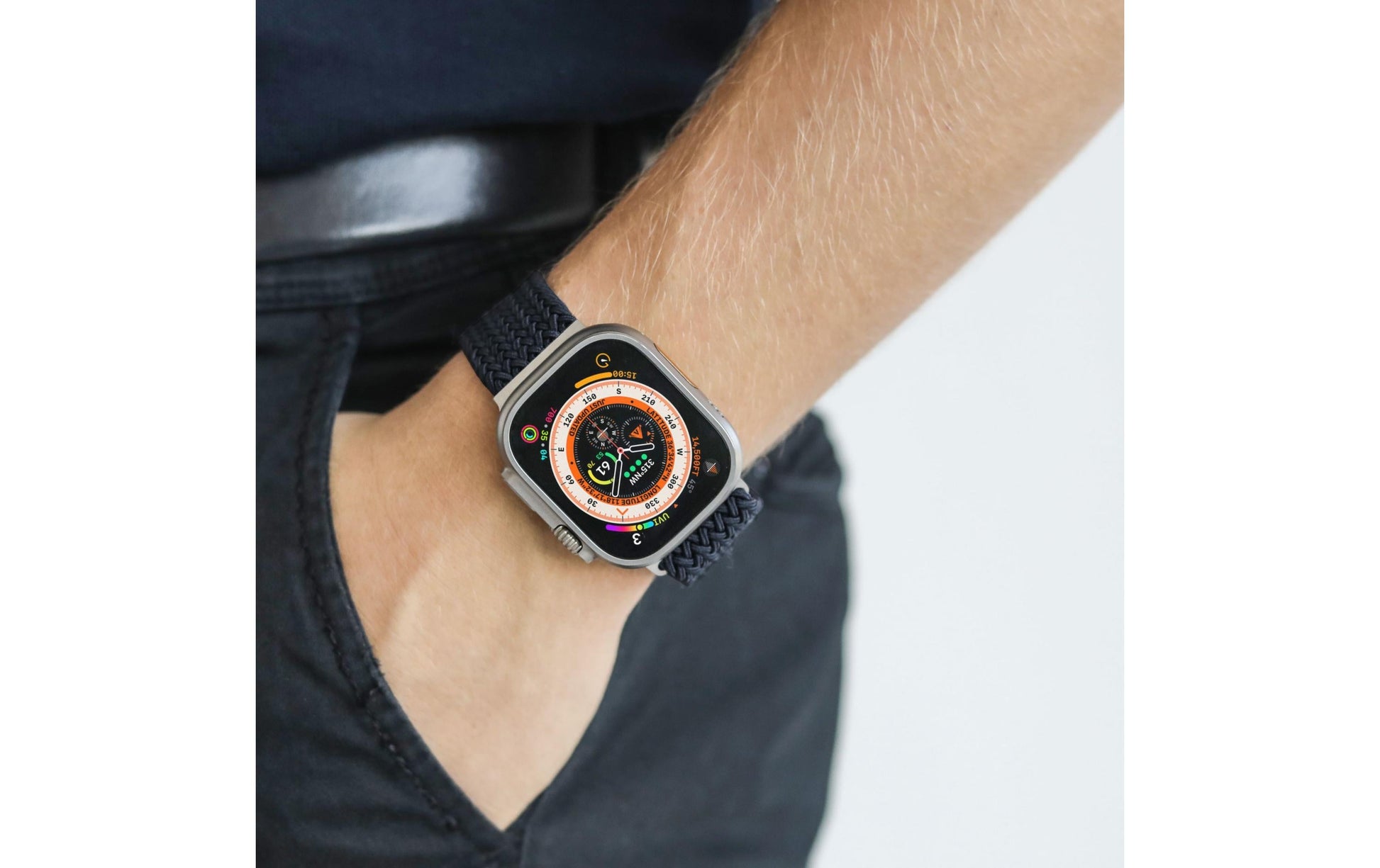 Vonmählen Woven Loop – Navy, für Apple Watch 40, 41, 42 mm