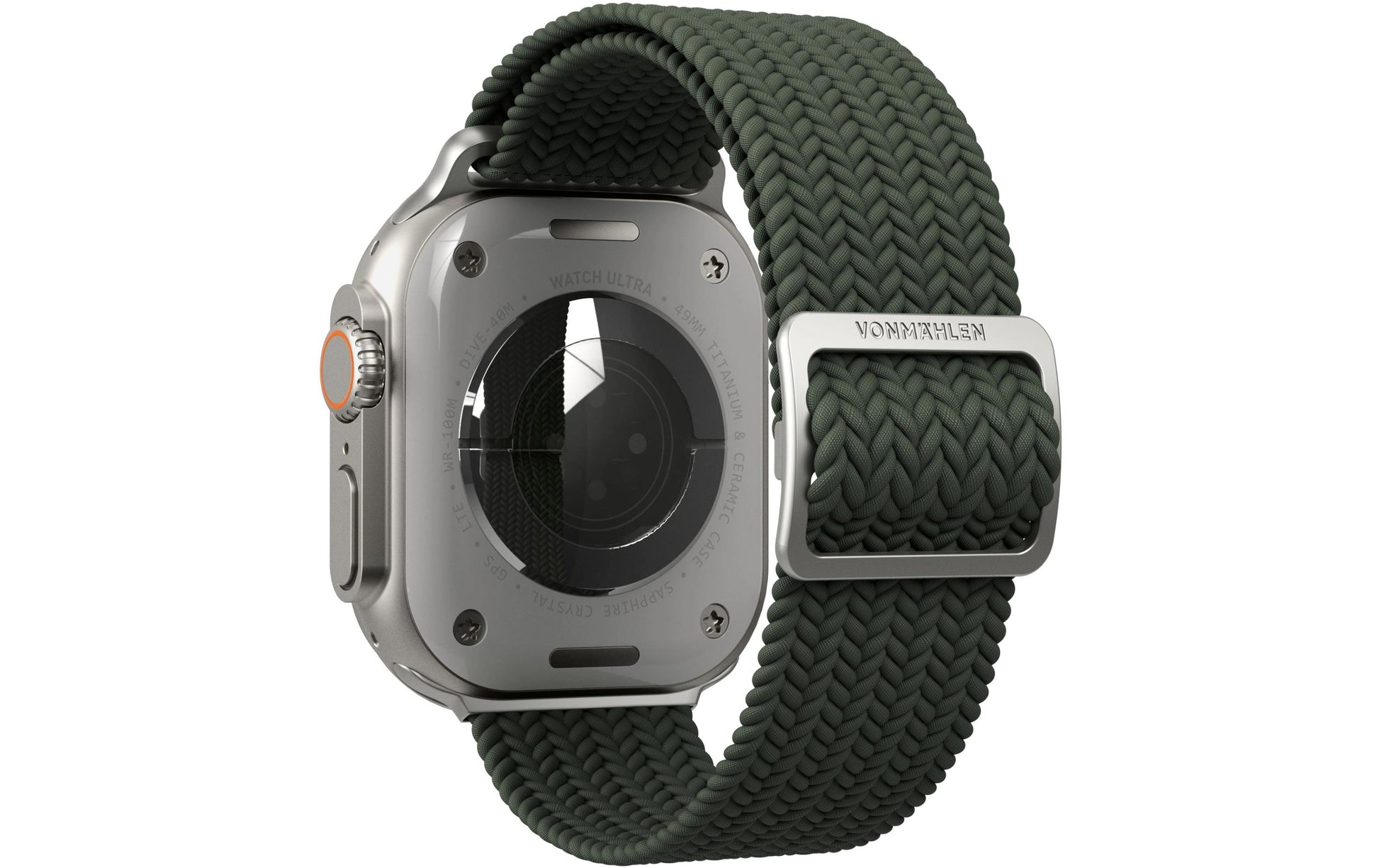 Vonmählen Woven Loop – Olive, für Apple Watch 44–49 mm