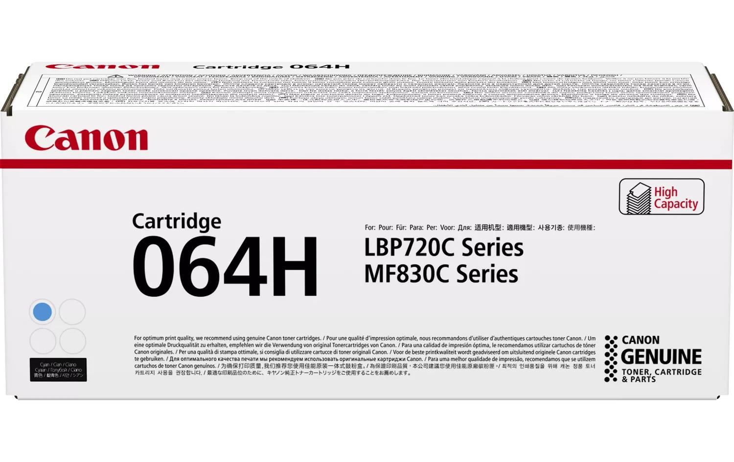 Canon Toner 064HC – cyan, 10400 Seiten – für Color-Laserdrucker/Multifunktionsgeräte
