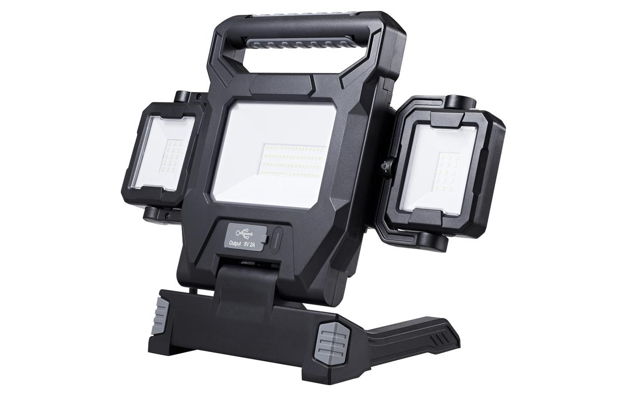 Steffen LED-Strahler 65 00137 – 43,2 × 19,1 cm, 6500 lm, 40 W, 6500 K, dimmbar, IP54, schwarz