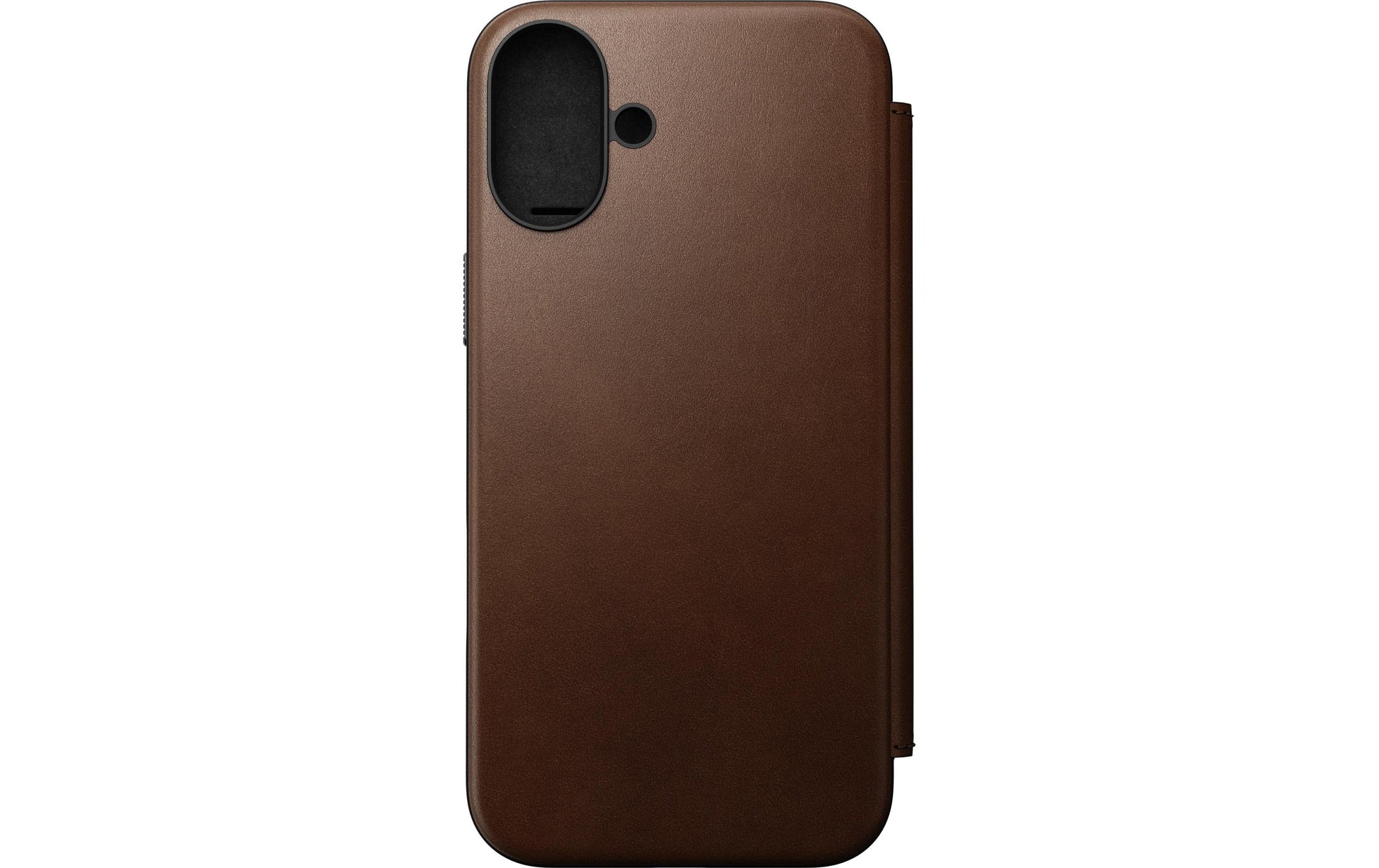 Nomad Booklet-Hülle – für Apple iPhone 16 Plus – Braun – Leder – MagSafe-kompatibel, mit Kartenfach