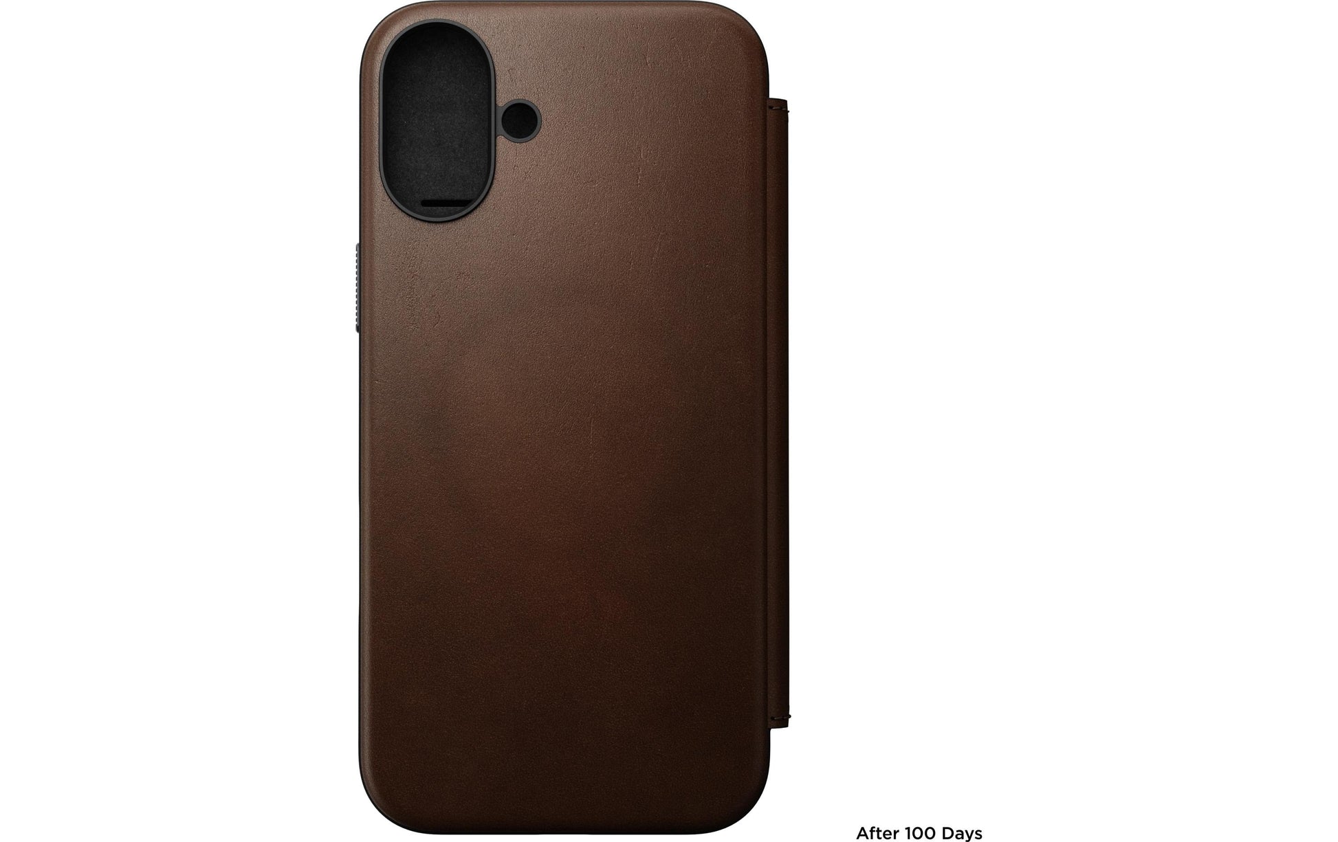 Nomad Booklet-Hülle – für Apple iPhone 16 Plus – Braun – Leder – MagSafe-kompatibel, mit Kartenfach