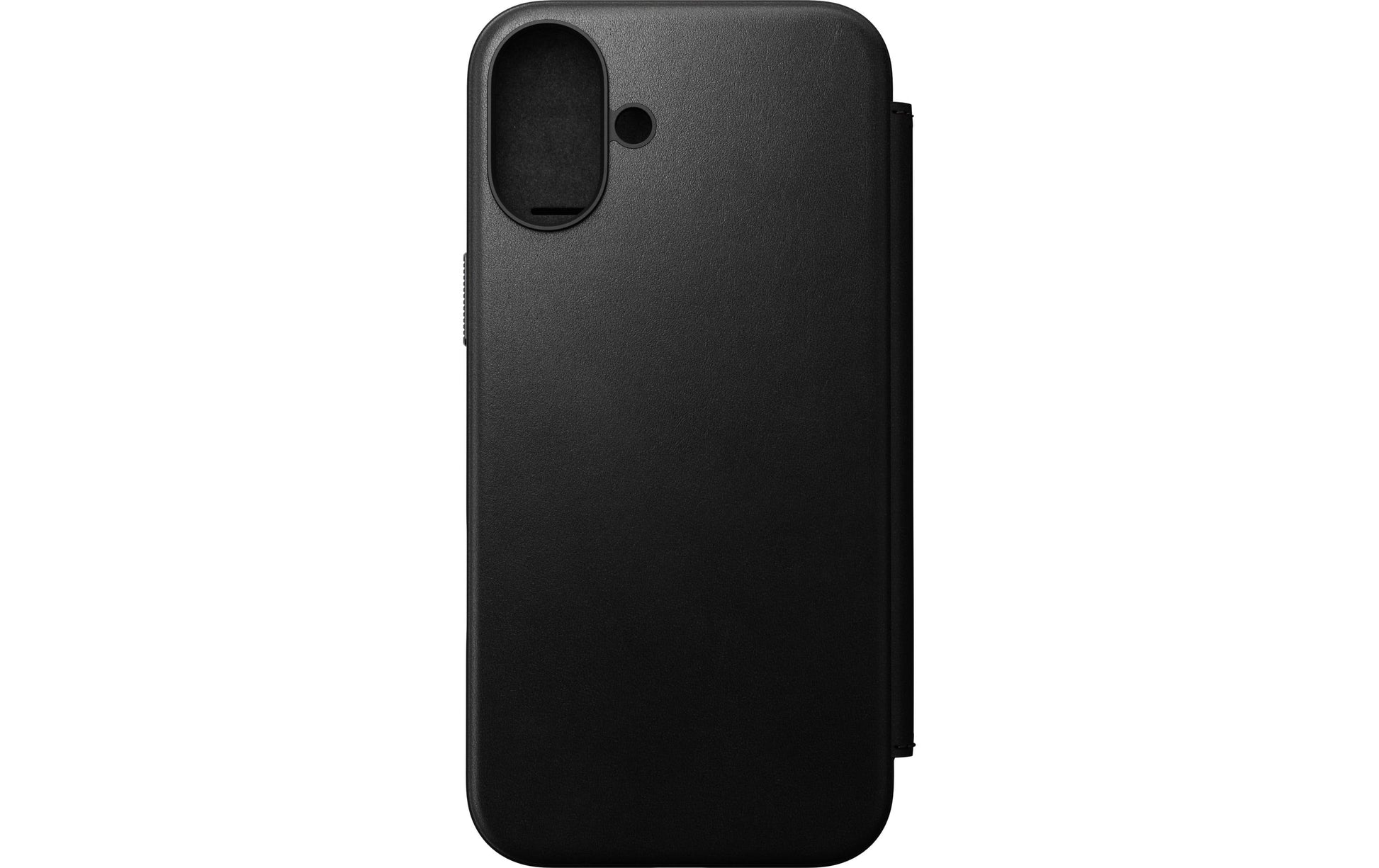 Nomad Booklet-Hülle – für Apple iPhone 16 Plus – schwarz – Leder – mit Kartenfach