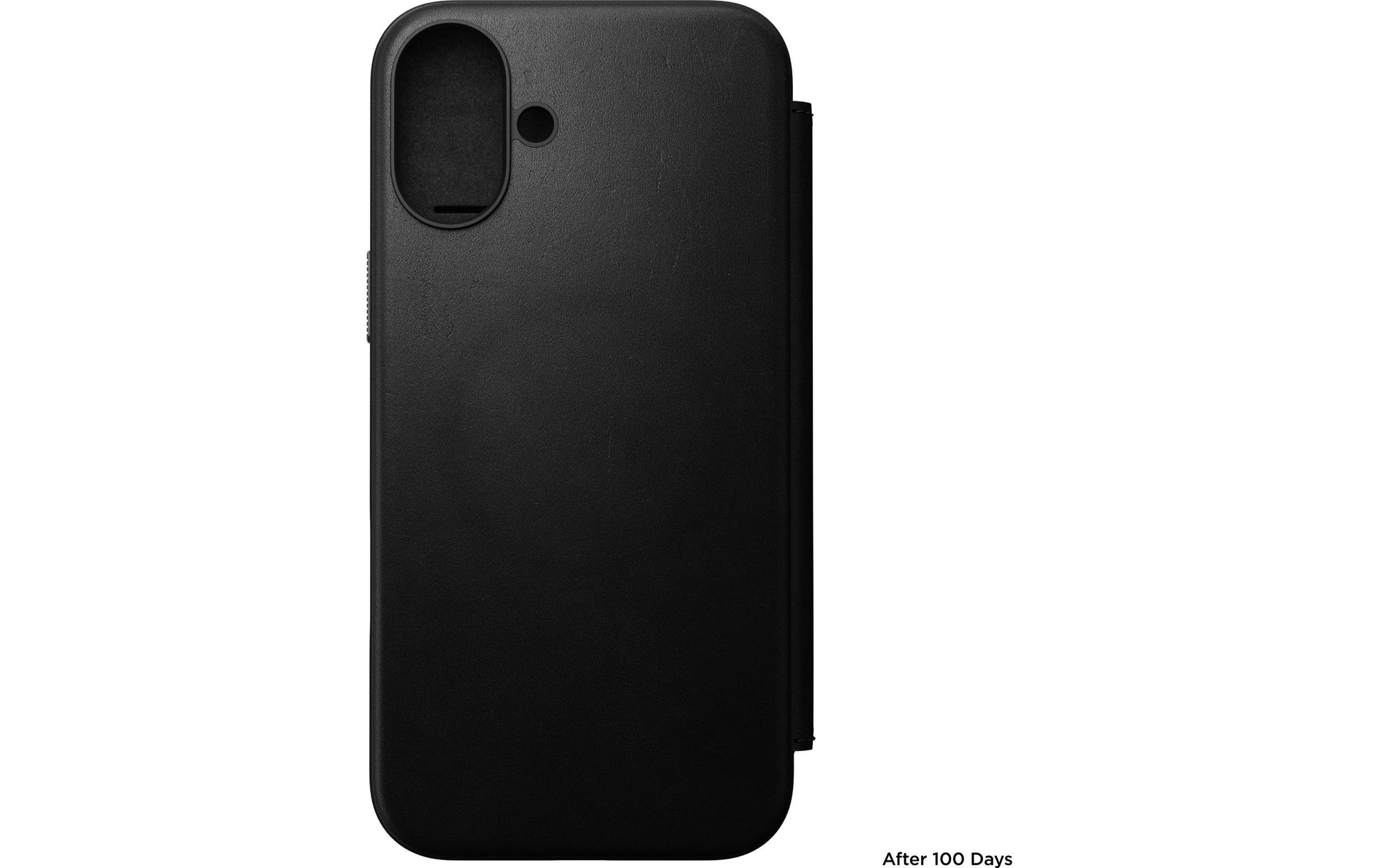 Nomad Booklet-Hülle – für Apple iPhone 16 Plus – schwarz – Leder – mit Kartenfach