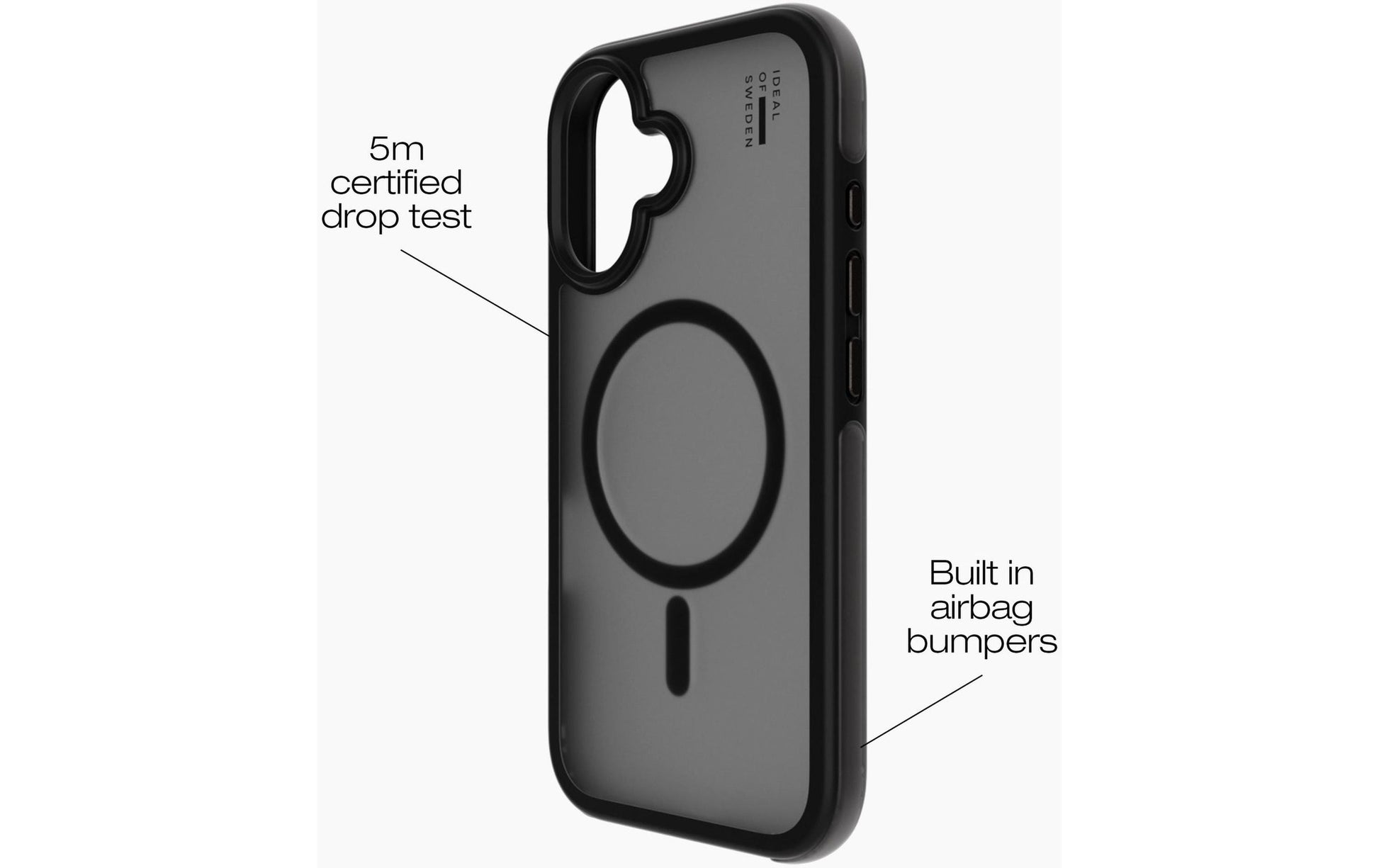Ideal of Sweden – Backcover – für Apple iPhone 16 – schwarz – PC – MagSafe-kompatibel