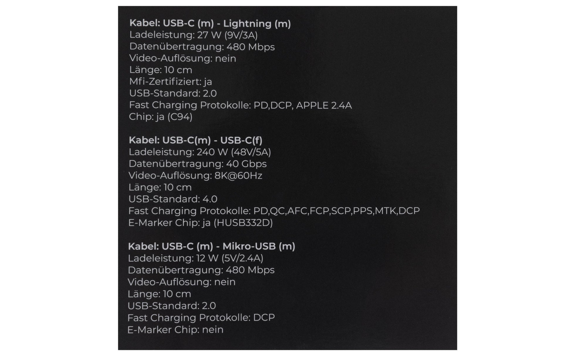 ONIT USB-Kabel, USB-C zu Lightning, 0,9 m, USB 2.0, Lade-/Datenkabel