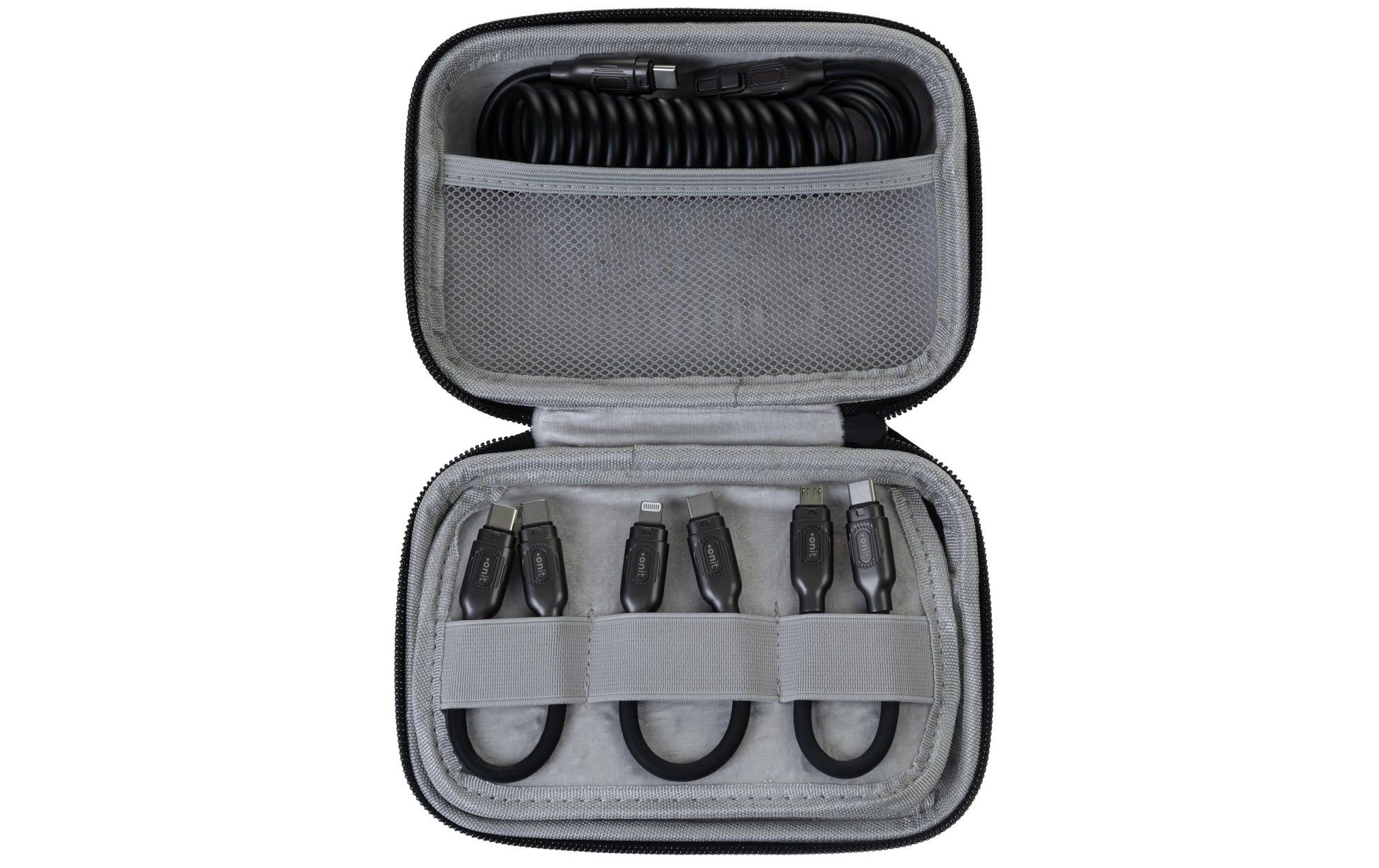 ONIT USB-Kabel, USB-A/USB-C zu USB-C/Lightning/Micro-USB, 2,6 m, Lade-/Datenkabel