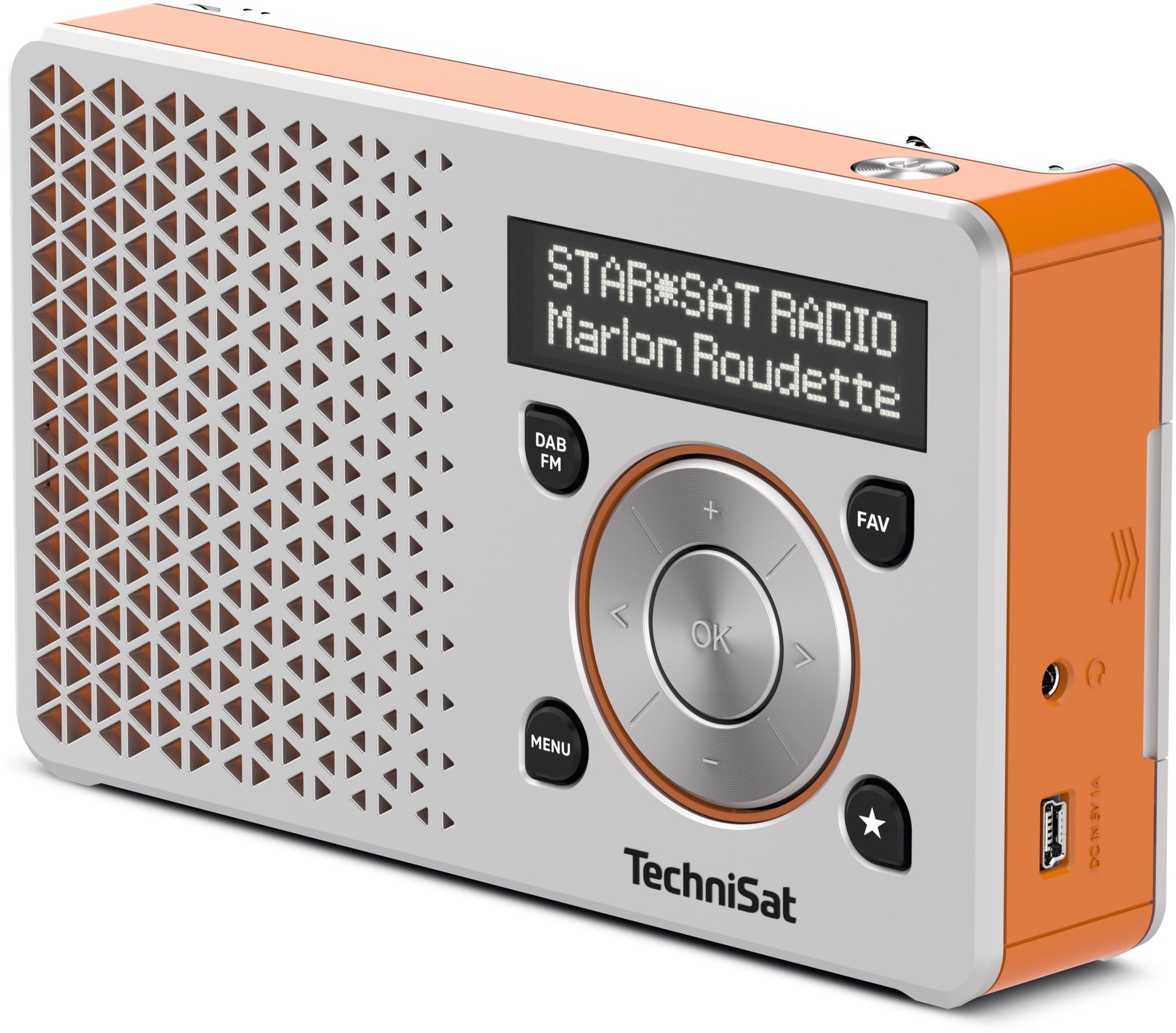 TechniSat DigitRadio 1 – DAB+/UKW-Tischradio – Orange