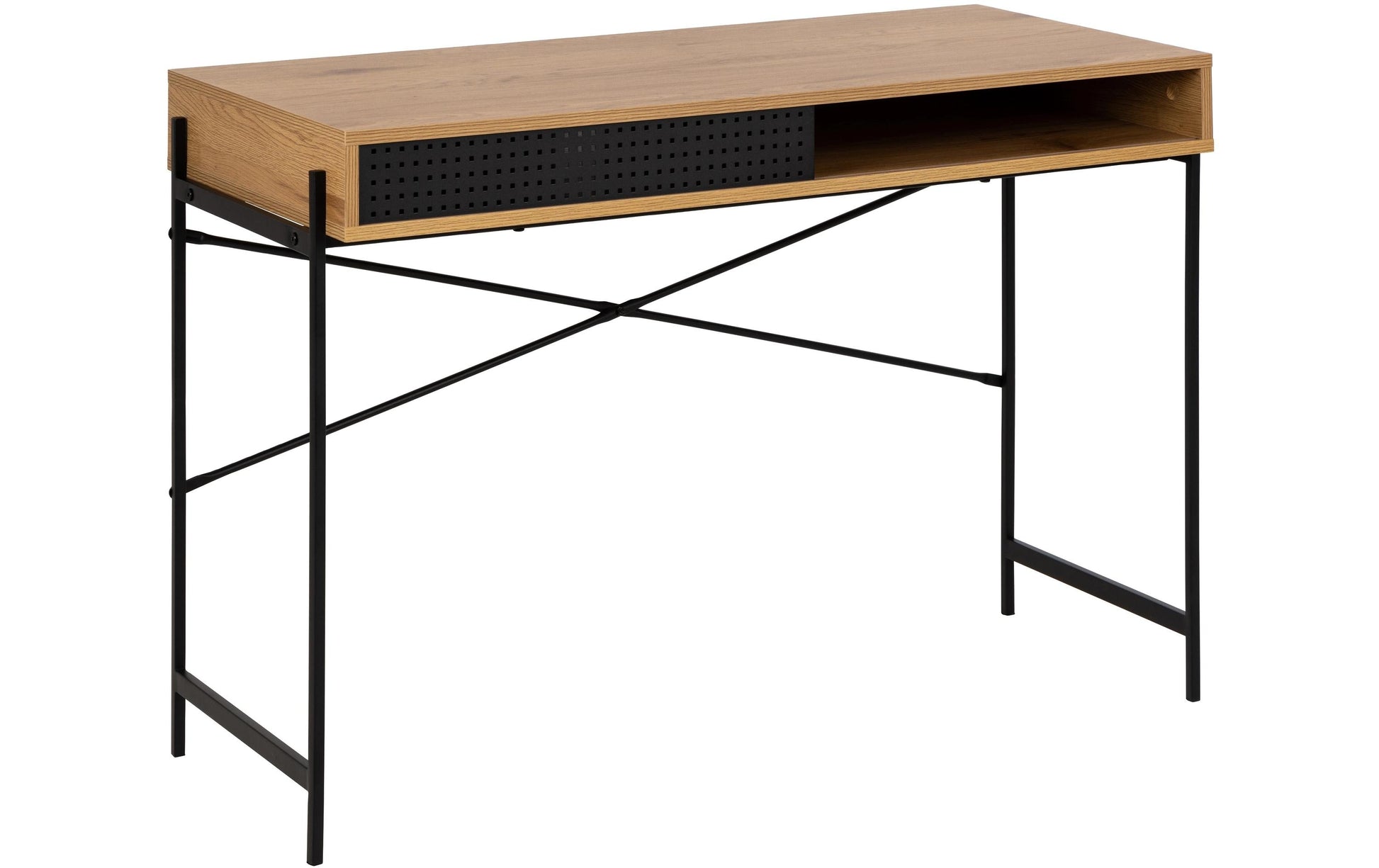 AC Design Angus – Schreibtisch, 110 × 50 cm, Eiche/Schwarz