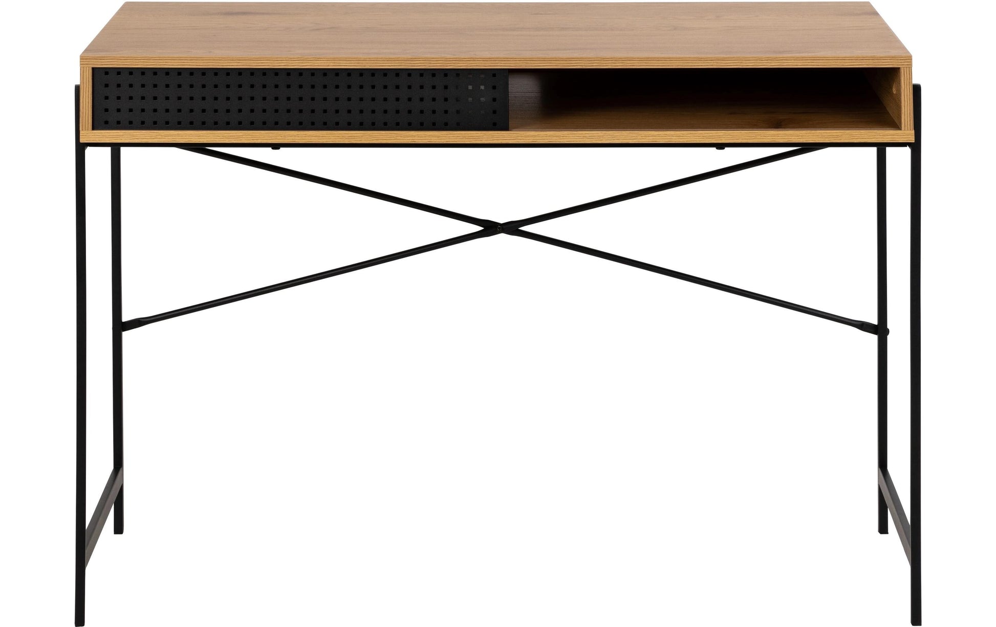 AC Design Angus – Schreibtisch, 110 × 50 cm, Eiche/Schwarz