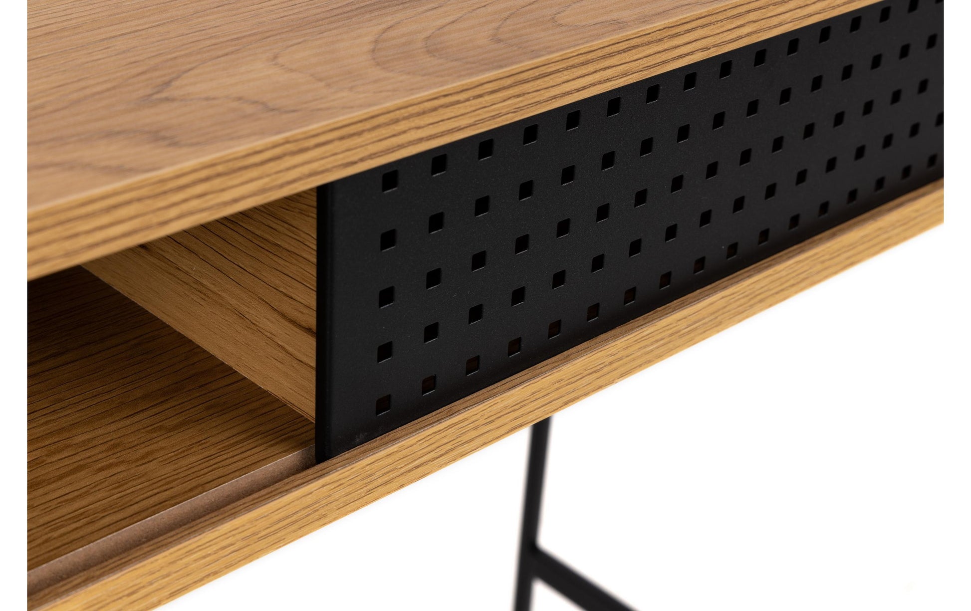AC Design Angus – Schreibtisch, 110 × 50 cm, Eiche/Schwarz