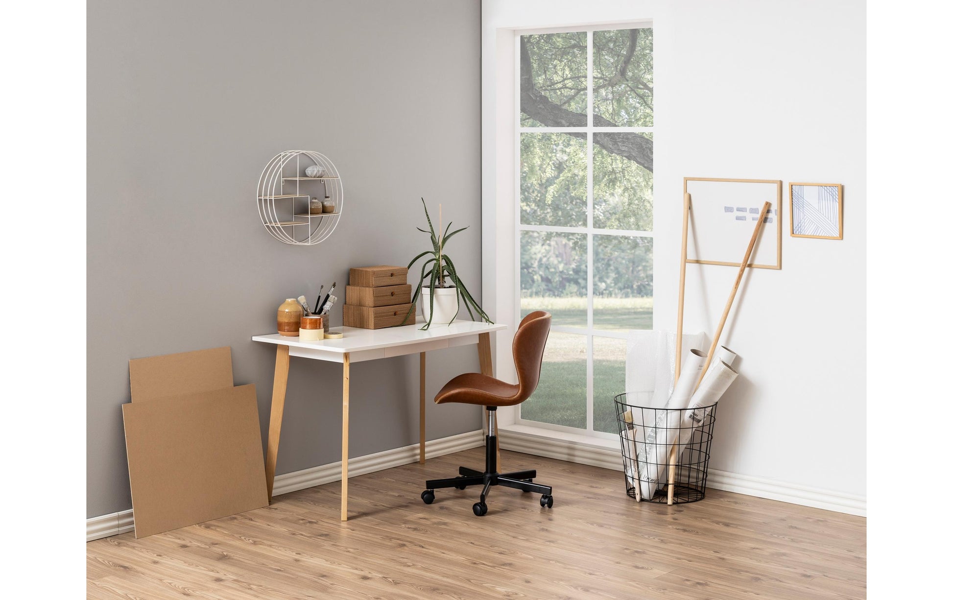 Actona AC Design Bürostuhl Batilda – braun, Kunstleder