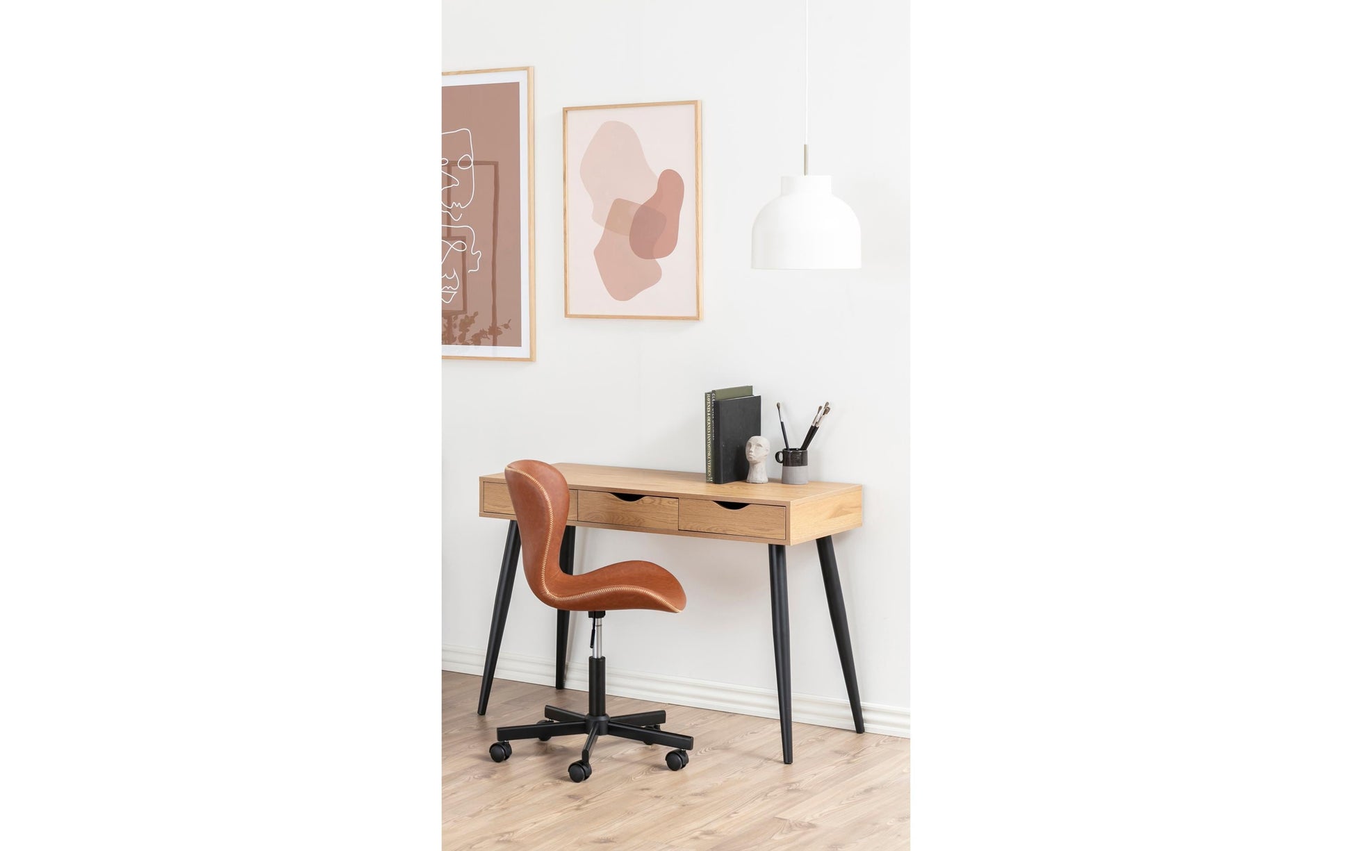 Actona AC Design Bürostuhl Batilda – braun, Kunstleder