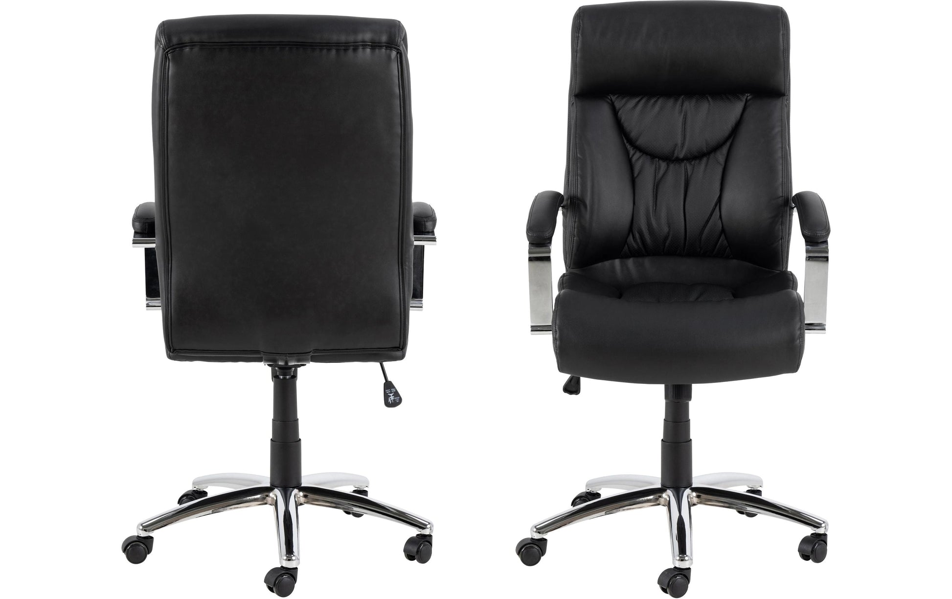 Actona AC Design Bürostuhl Benson – Kunstleder, Metallgestell, Schwarz