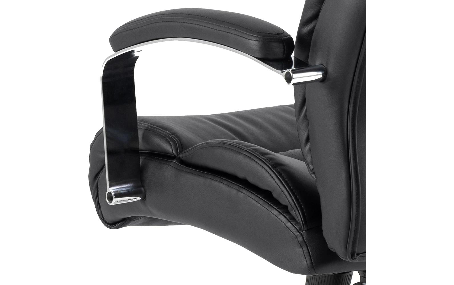 Actona AC Design Bürostuhl Benson – Kunstleder, Metallgestell, Schwarz