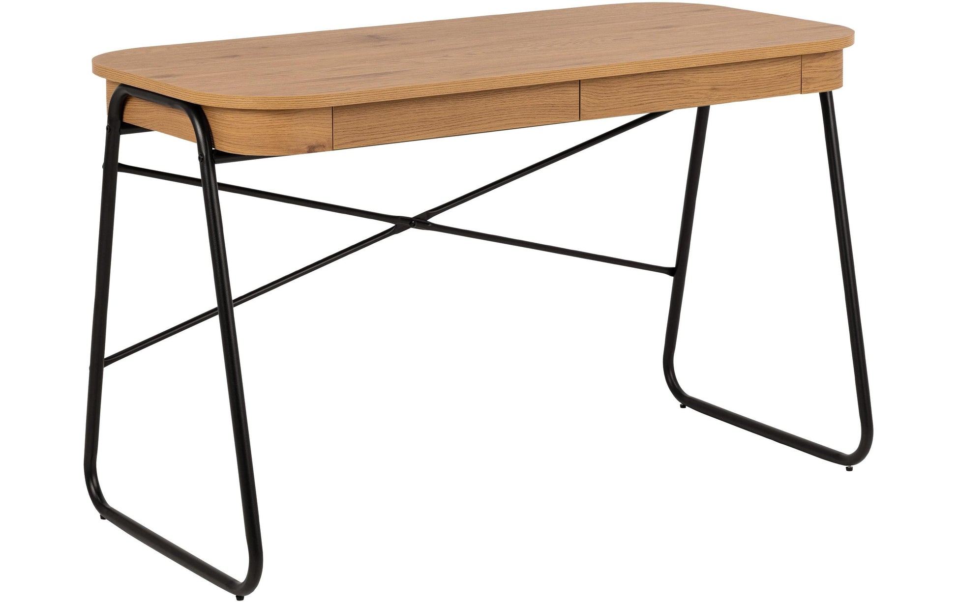 AC Design Blueton – Schreibtisch, 120 × 60 cm, Eiche/Schwarz
