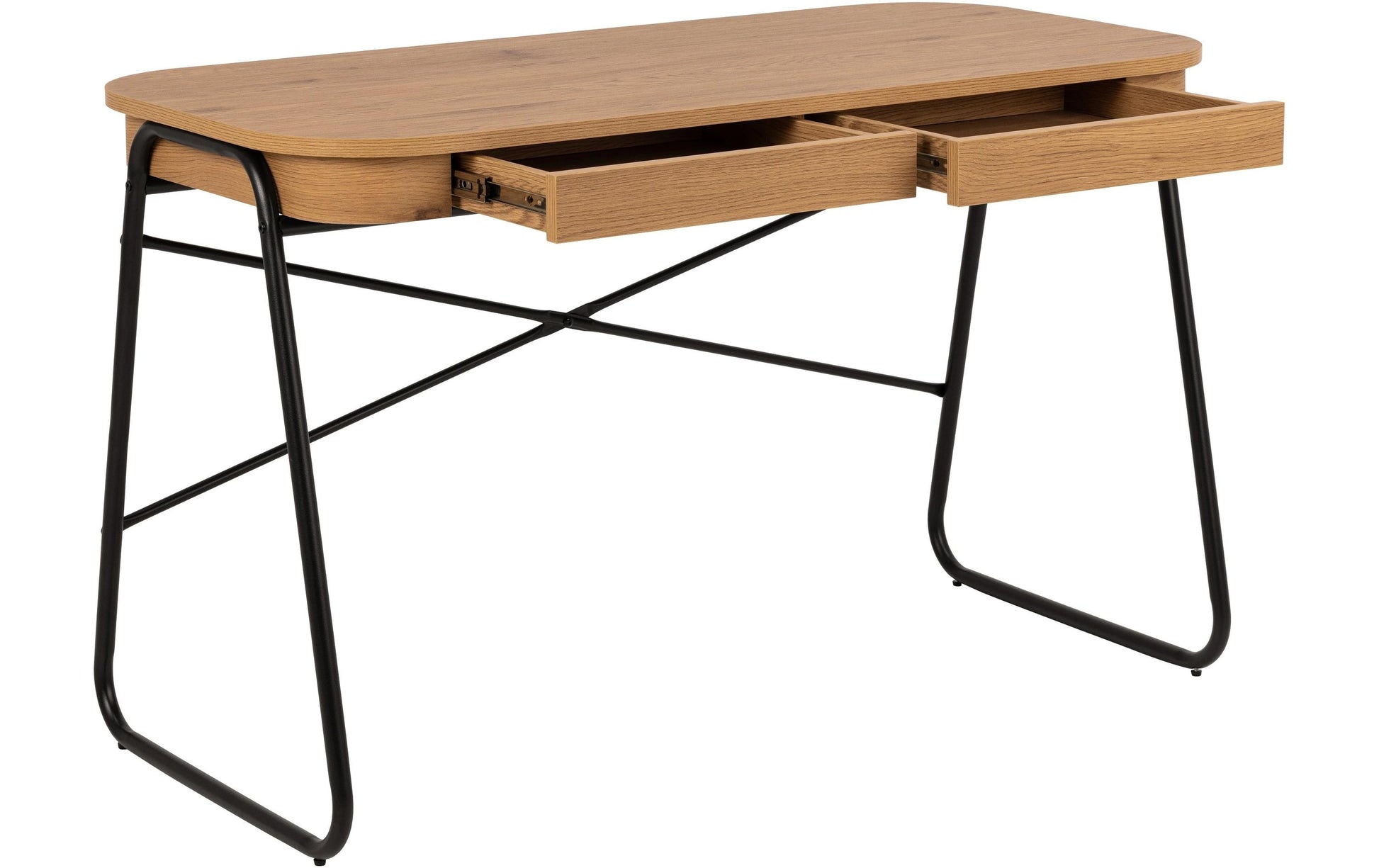AC Design Blueton – Schreibtisch, 120 × 60 cm, Eiche/Schwarz