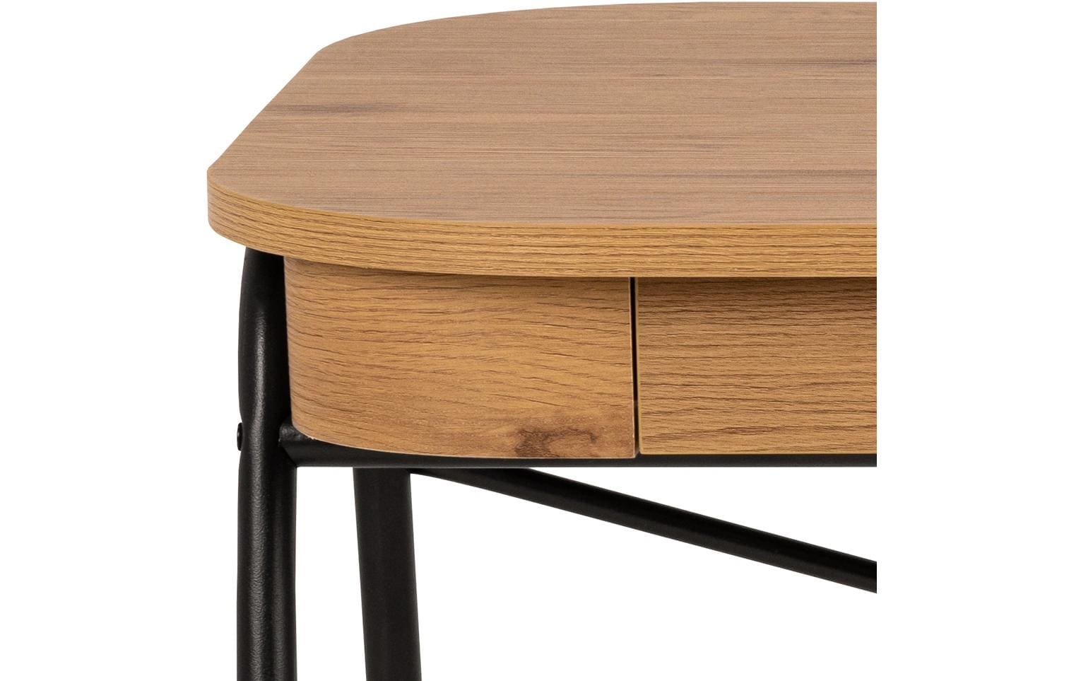 AC Design Blueton – Schreibtisch, 120 × 60 cm, Eiche/Schwarz
