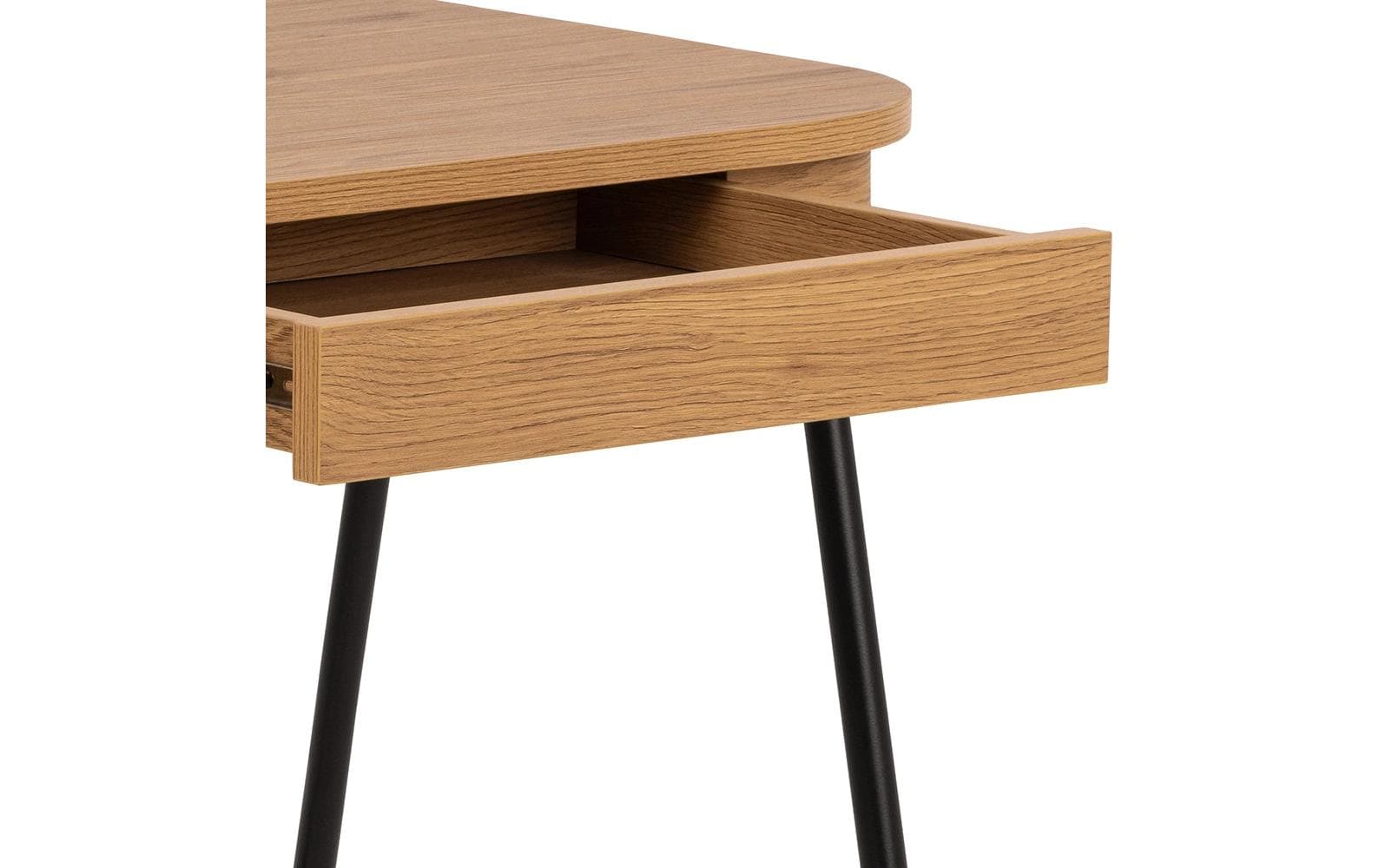 AC Design Blueton – Schreibtisch, 120 × 60 cm, Eiche/Schwarz