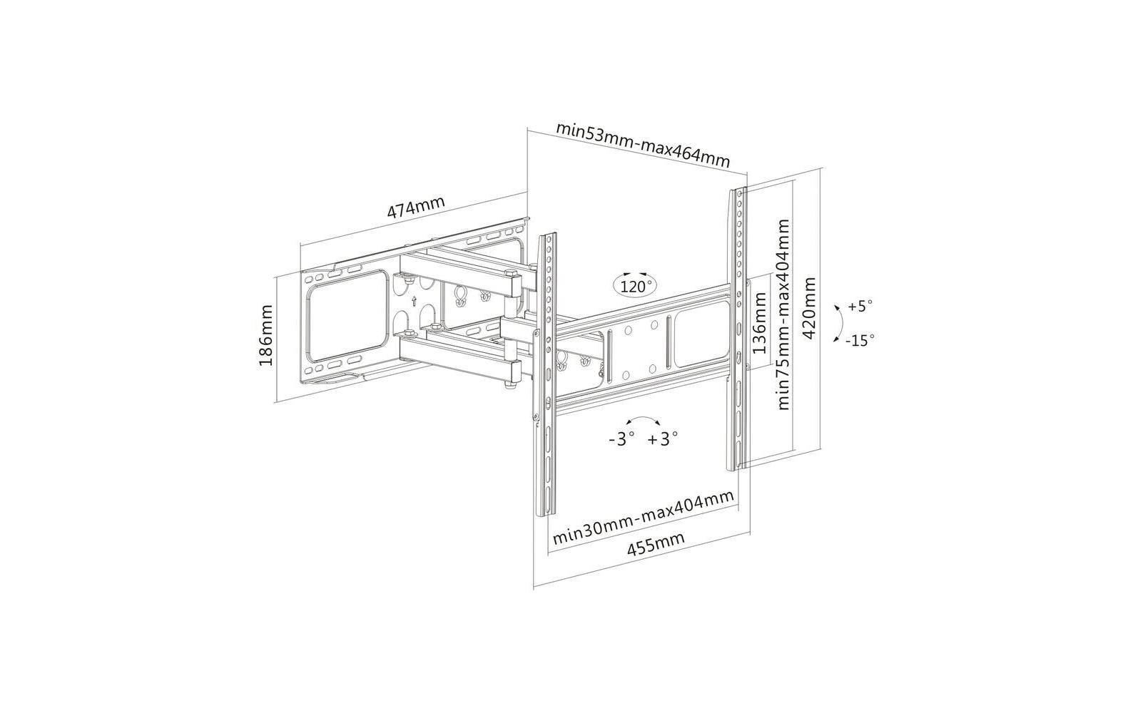 PureMounts Wandhalterung – Vollbeweglich – 26–52" – VESA 200×200–400×400 – bis 40 kg – M-FM41-400