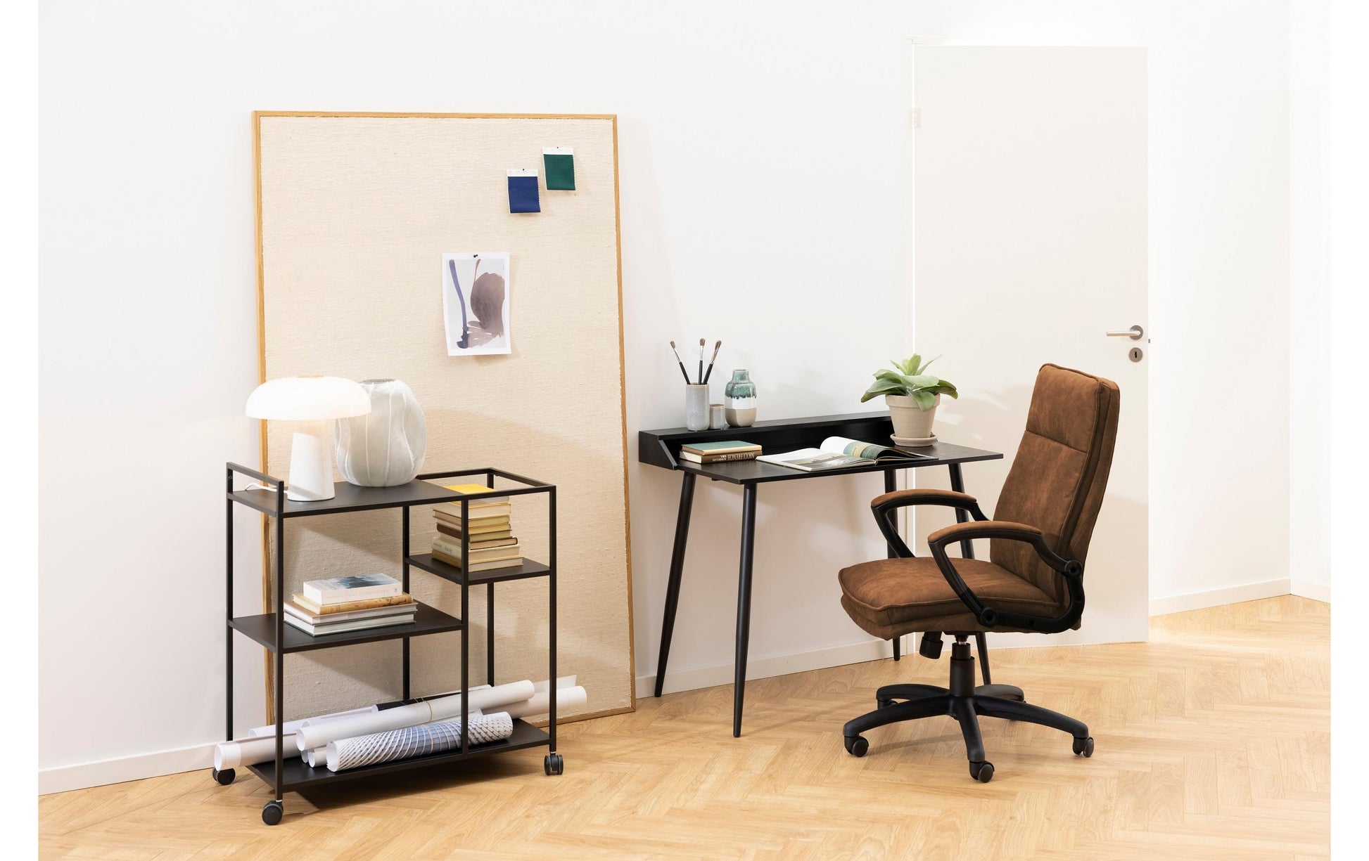 Actona AC Design Bürostuhl Brad – Mikrofaser, camel