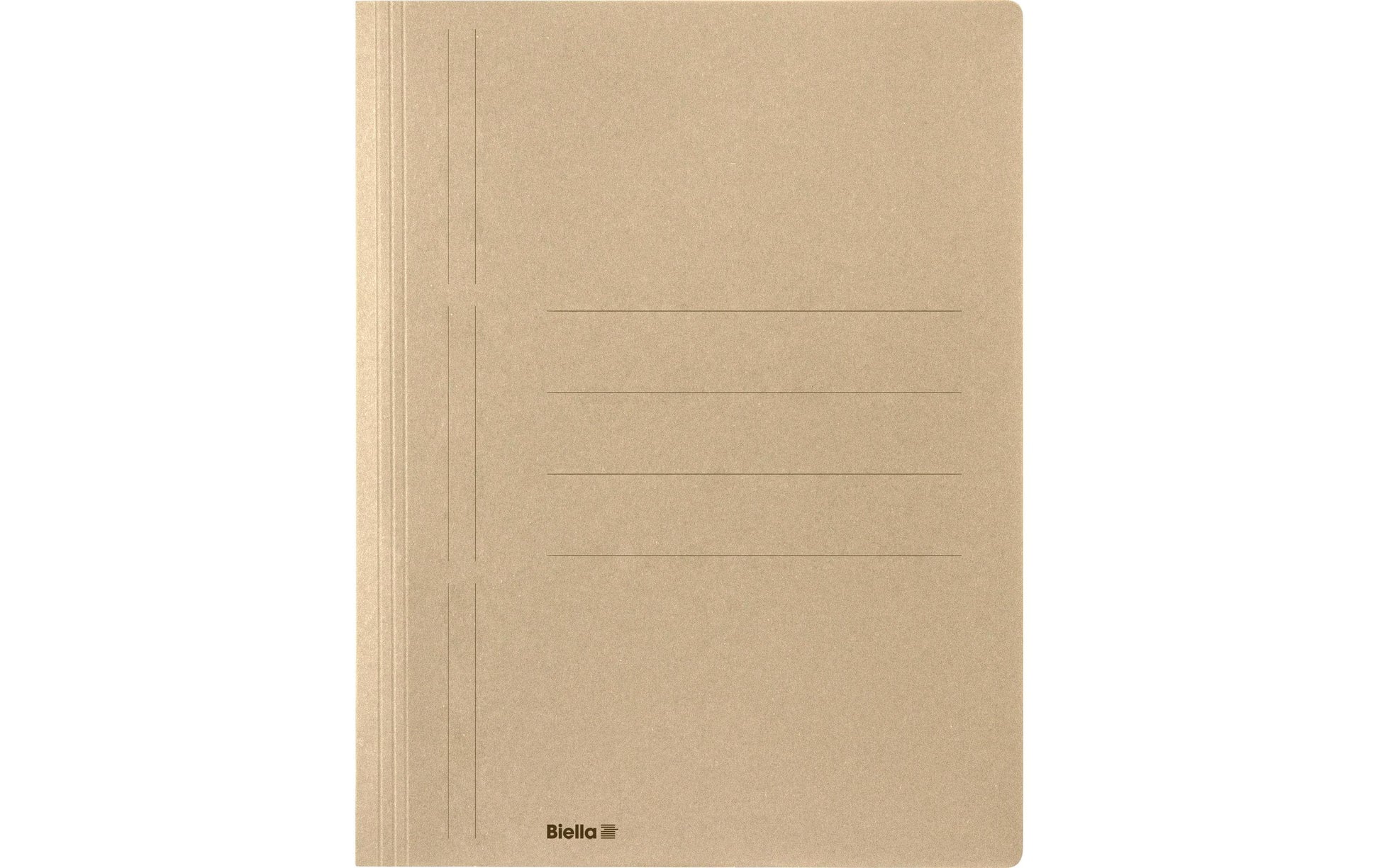 Biella Schnellhefter – A4, Karton, Beige, Beschriftungslinien, 280 g/m², 1 Stk.