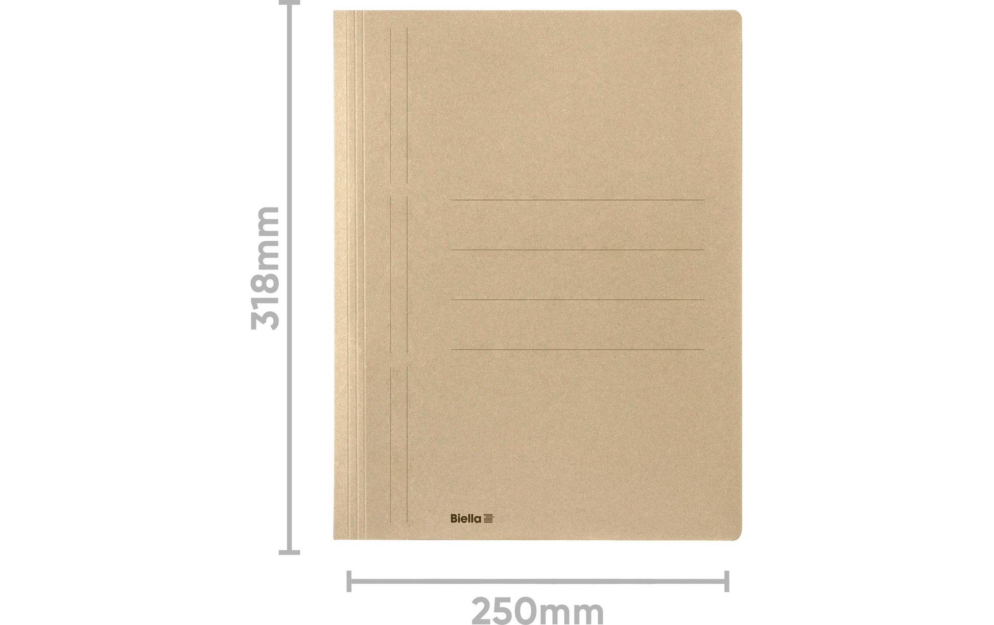 Biella Schnellhefter – A4, Karton, Beige, Beschriftungslinien, 280 g/m², 1 Stk.