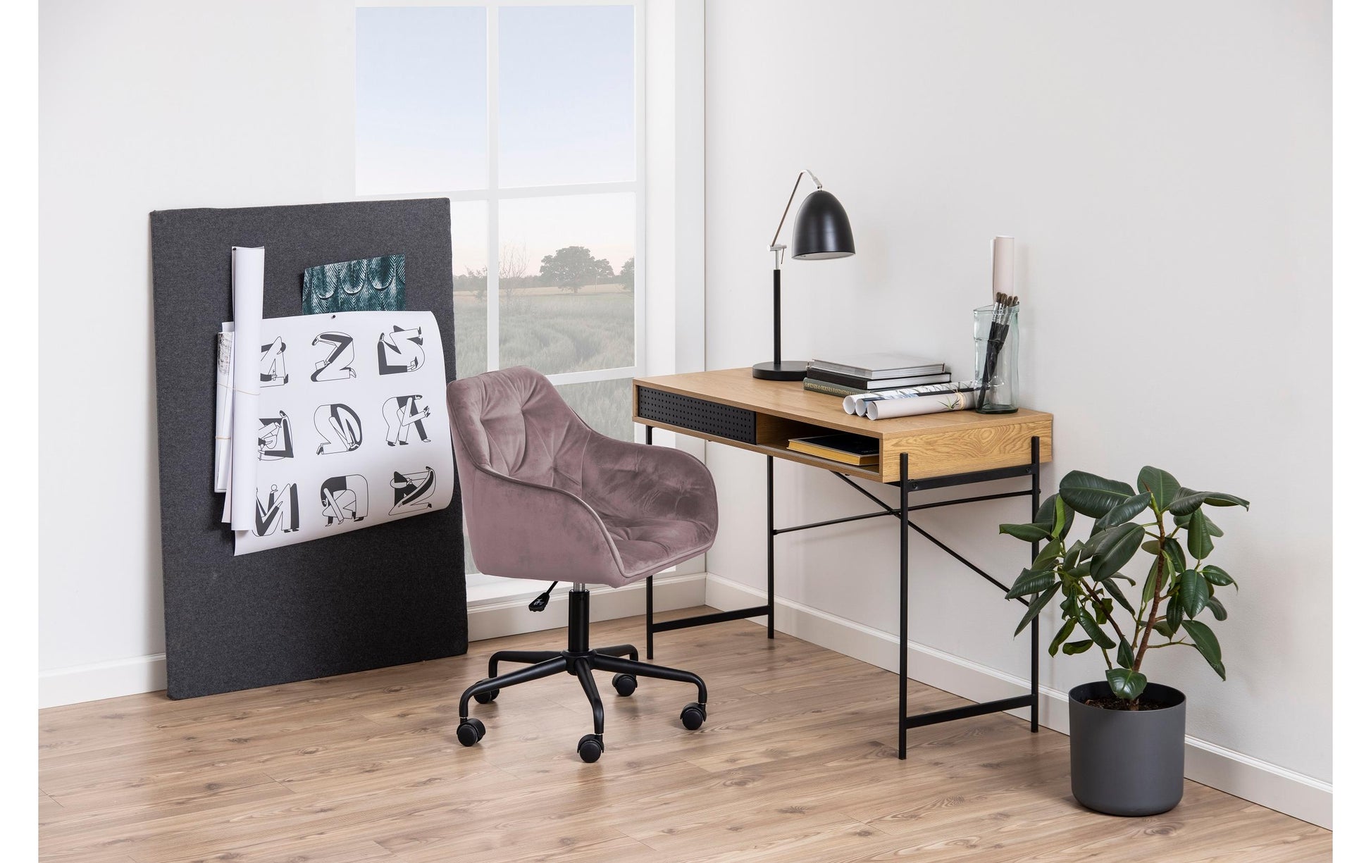 Actona AC Design Bürostuhl Brooke – rosa