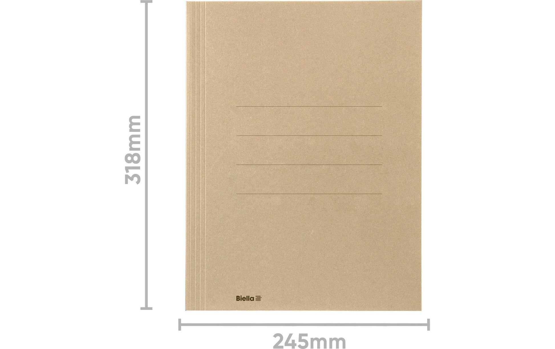 Biella Sammelmappe, für A4, Karton, beige