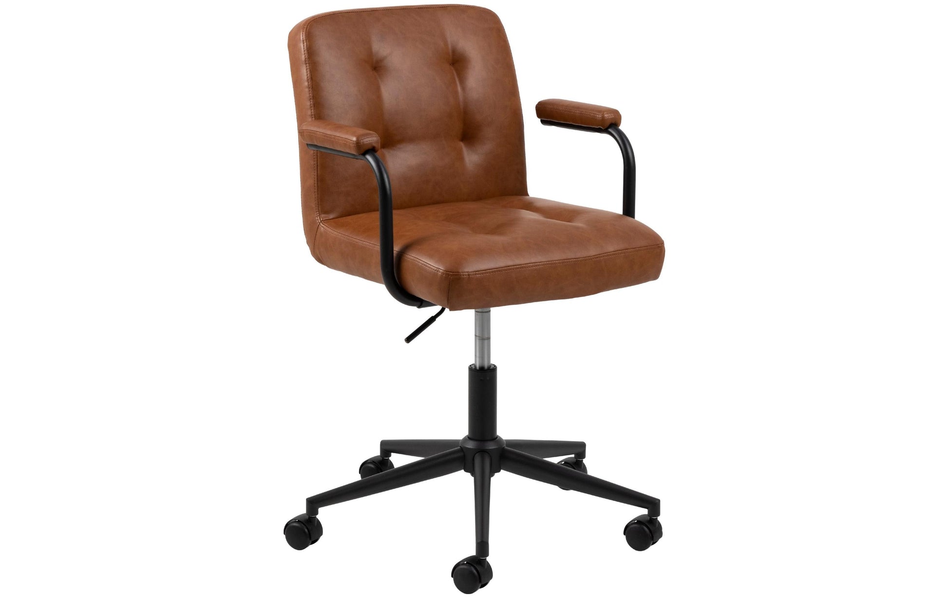 Actona AC Design Bürostuhl Cosmo – Kunstleder, Metallfuss, Braun