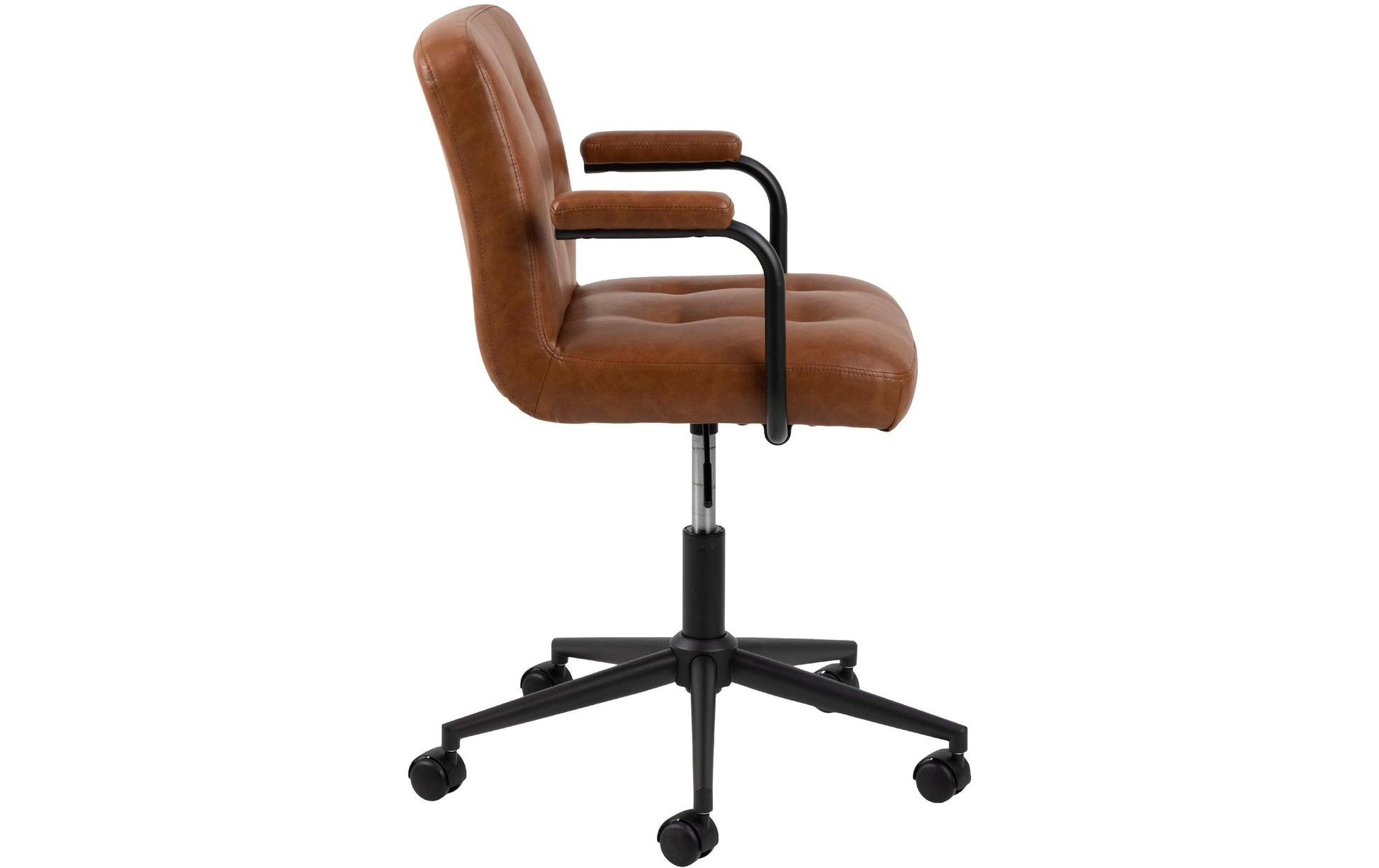 Actona AC Design Bürostuhl Cosmo – Kunstleder, Metallfuss, Braun