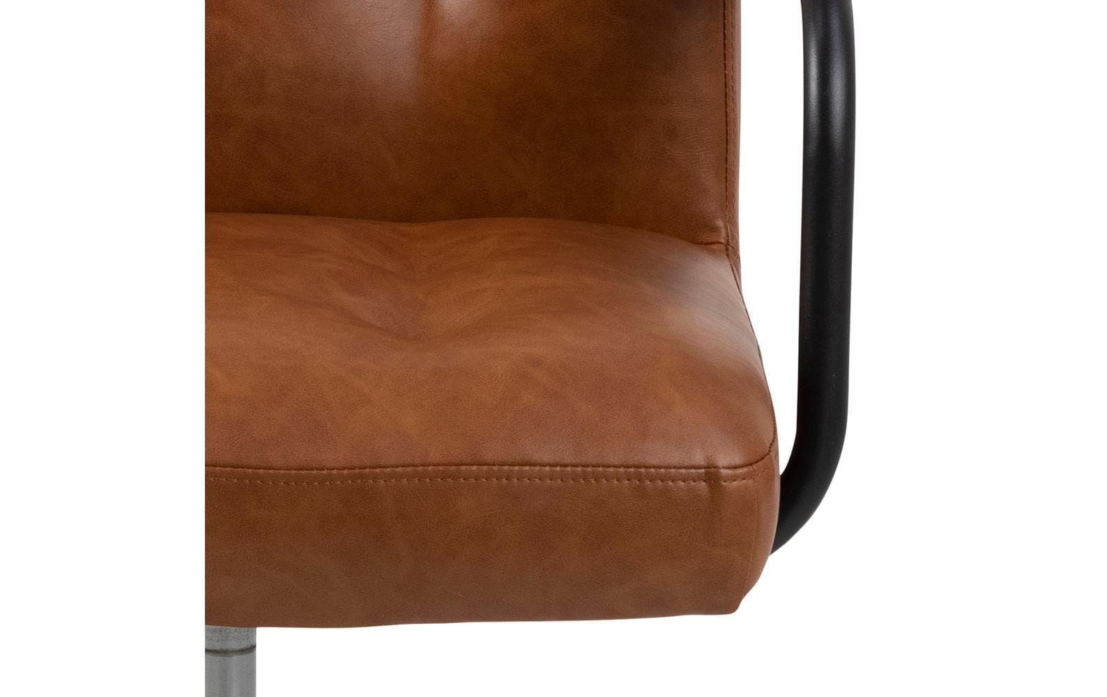 Actona AC Design Bürostuhl Cosmo – Kunstleder, Metallfuss, Braun