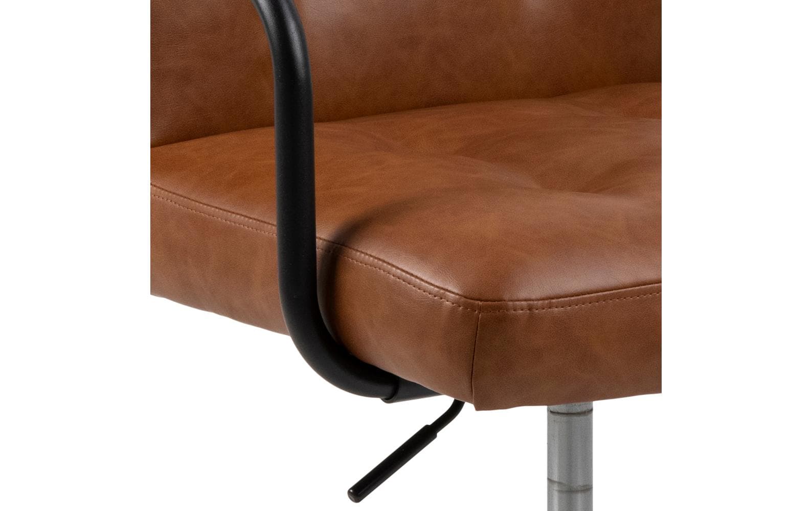 Actona AC Design Bürostuhl Cosmo – Kunstleder, Metallfuss, Braun