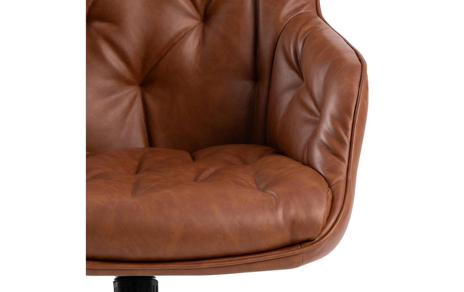 Actona AC Design Bürostuhl Erik – braun, Kunstleder