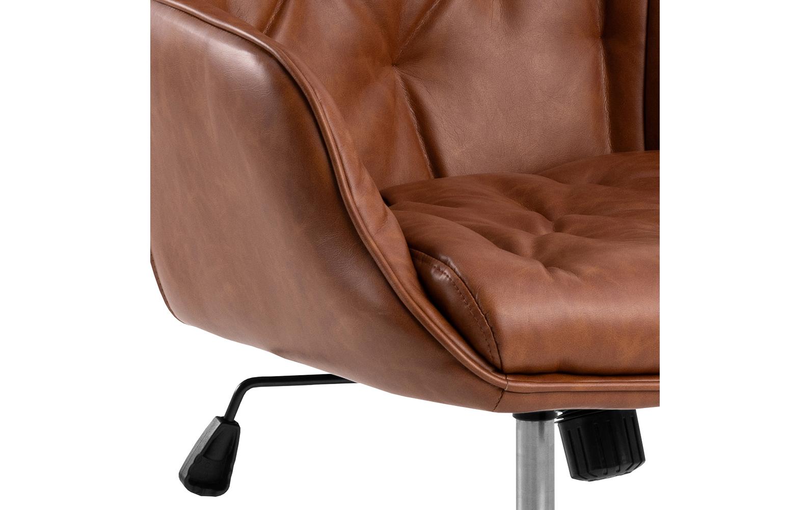 Actona AC Design Bürostuhl Erik – braun, Kunstleder