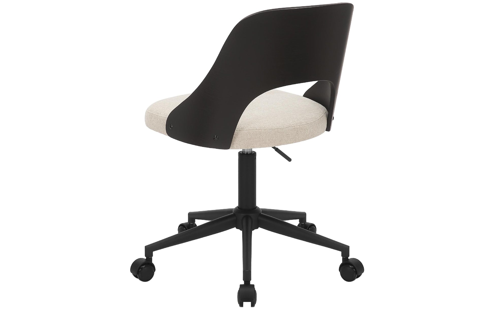 Actona AC Design Bürostuhl Lucy – schwarz/weiss, Holzrücken