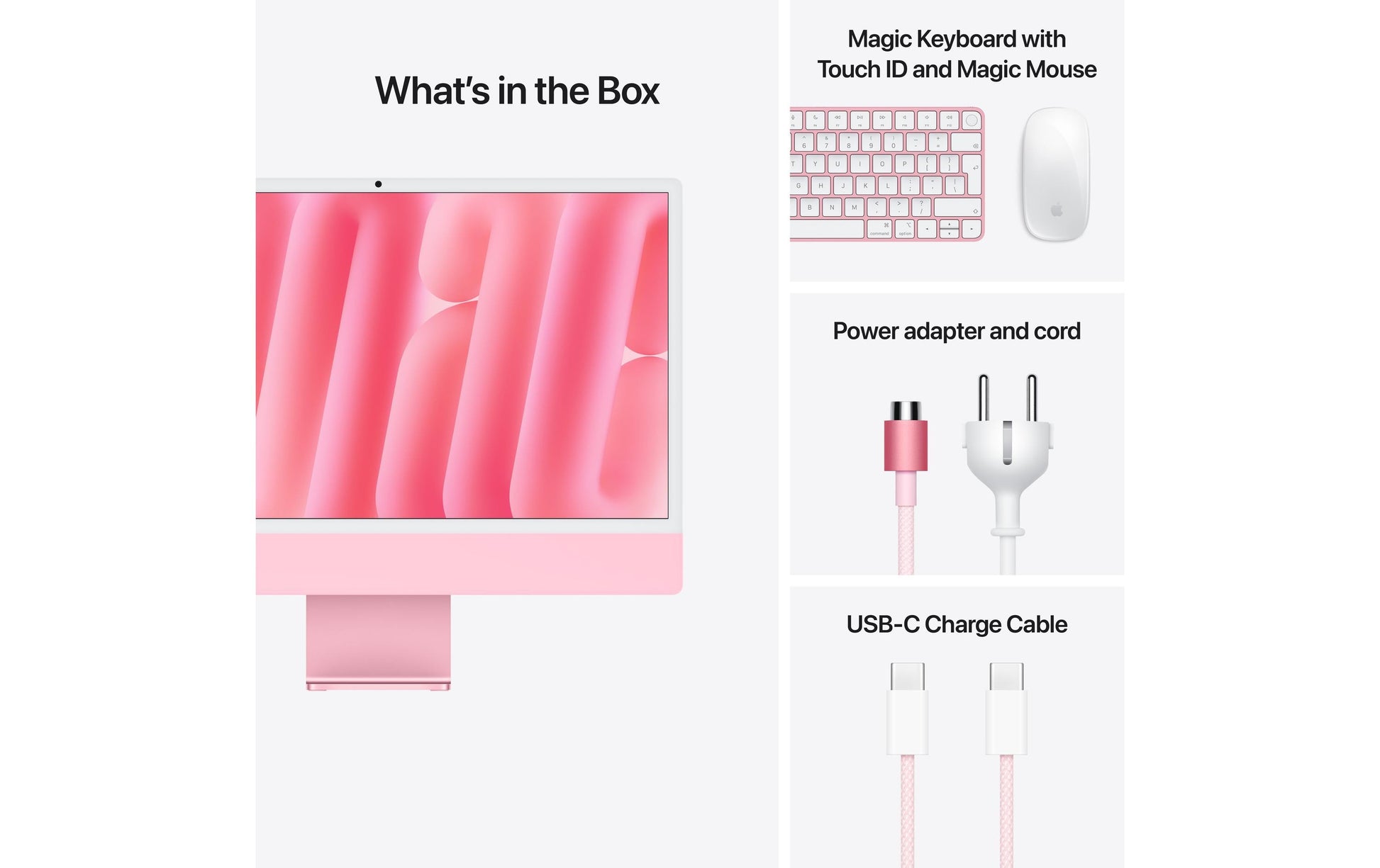 Apple iMac 24 (M4, 10 Kerne, 16 GB, 256 GB, Pink) – macOS Sequoia
