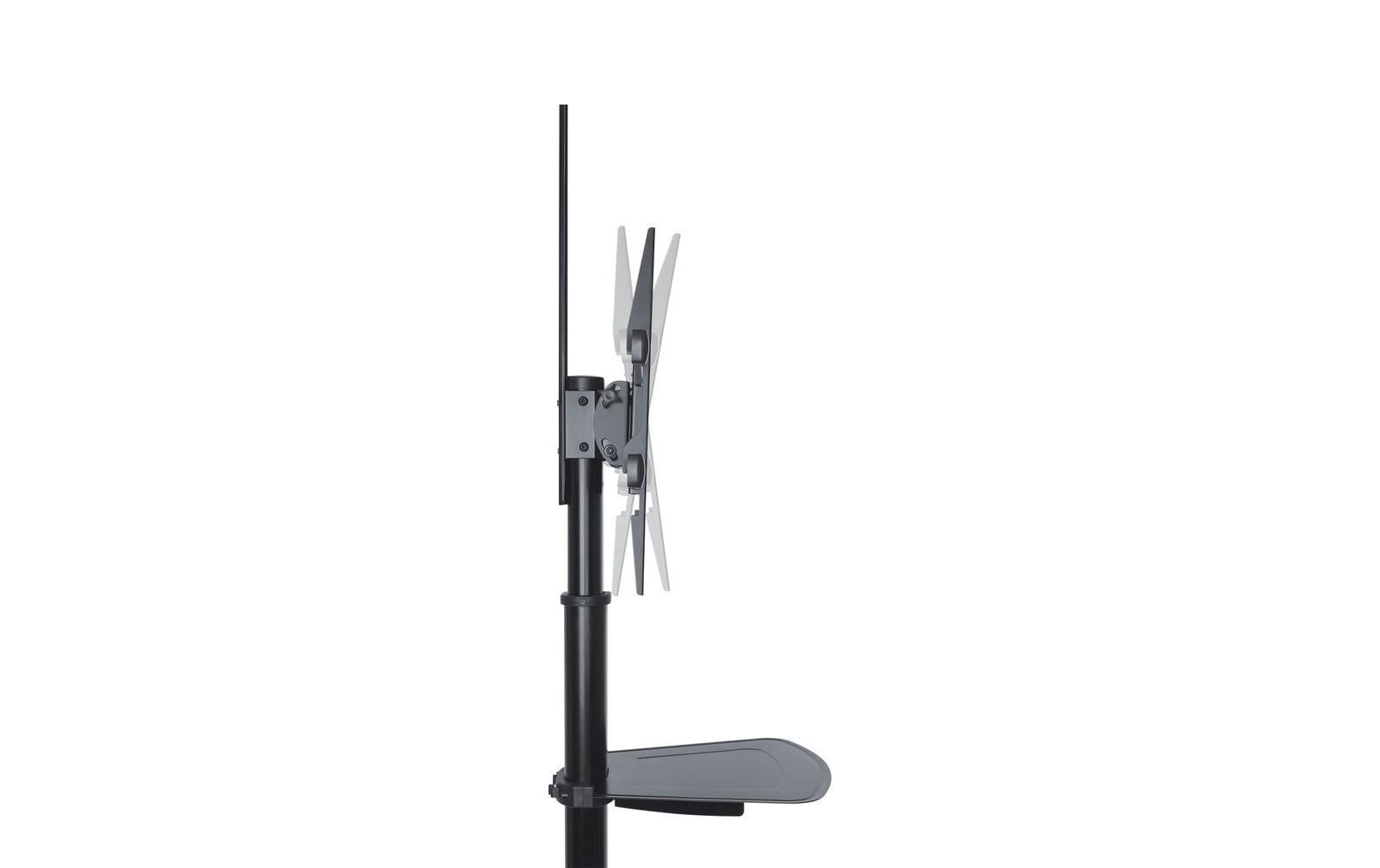 Puremounts PM-CART-70B – Trolley für 40", VESA 200×200, bis 50 kg, höhenverstellbar, schwarz