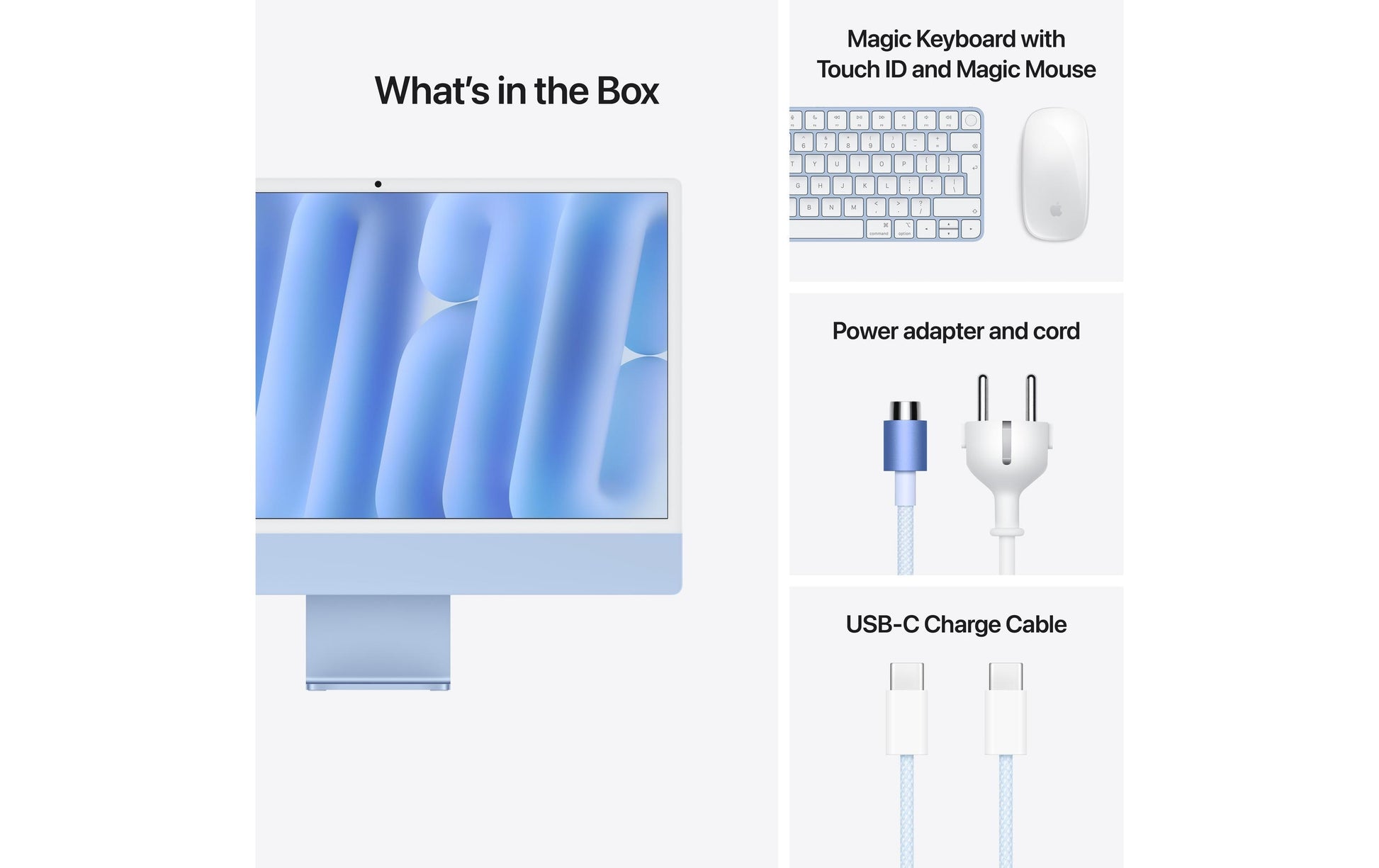 Apple iMac 24 (M4) All-in-One-PC – Wi‑Fi, Ethernet, Bluetooth, Thunderbolt 4 – Netzstrom 100–240 V
