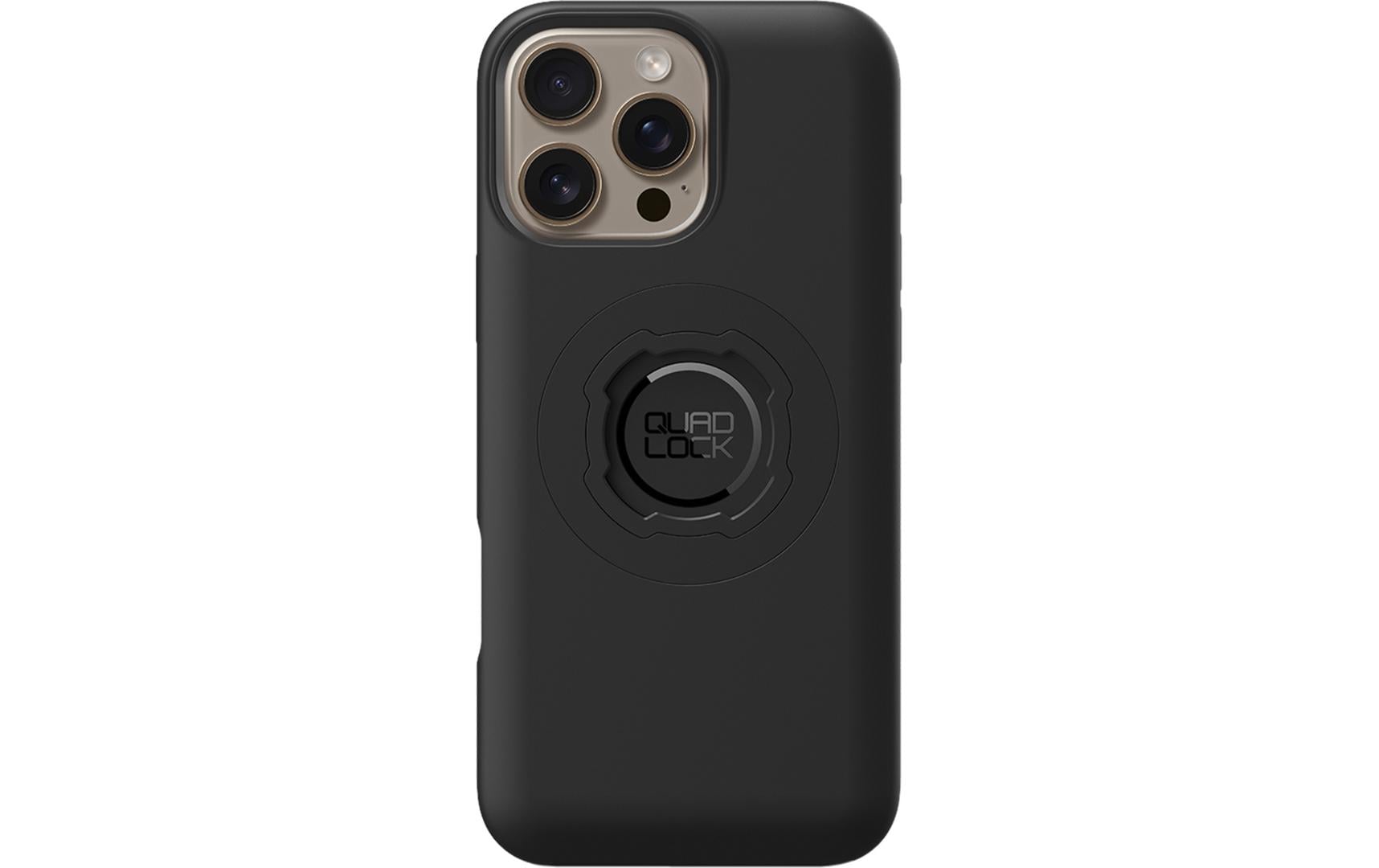 Quad Lock MAG Case Backcover – für Apple iPhone 16 Pro Max, MagSafe, PC+TPU+Mikrofaser, Schwarz
