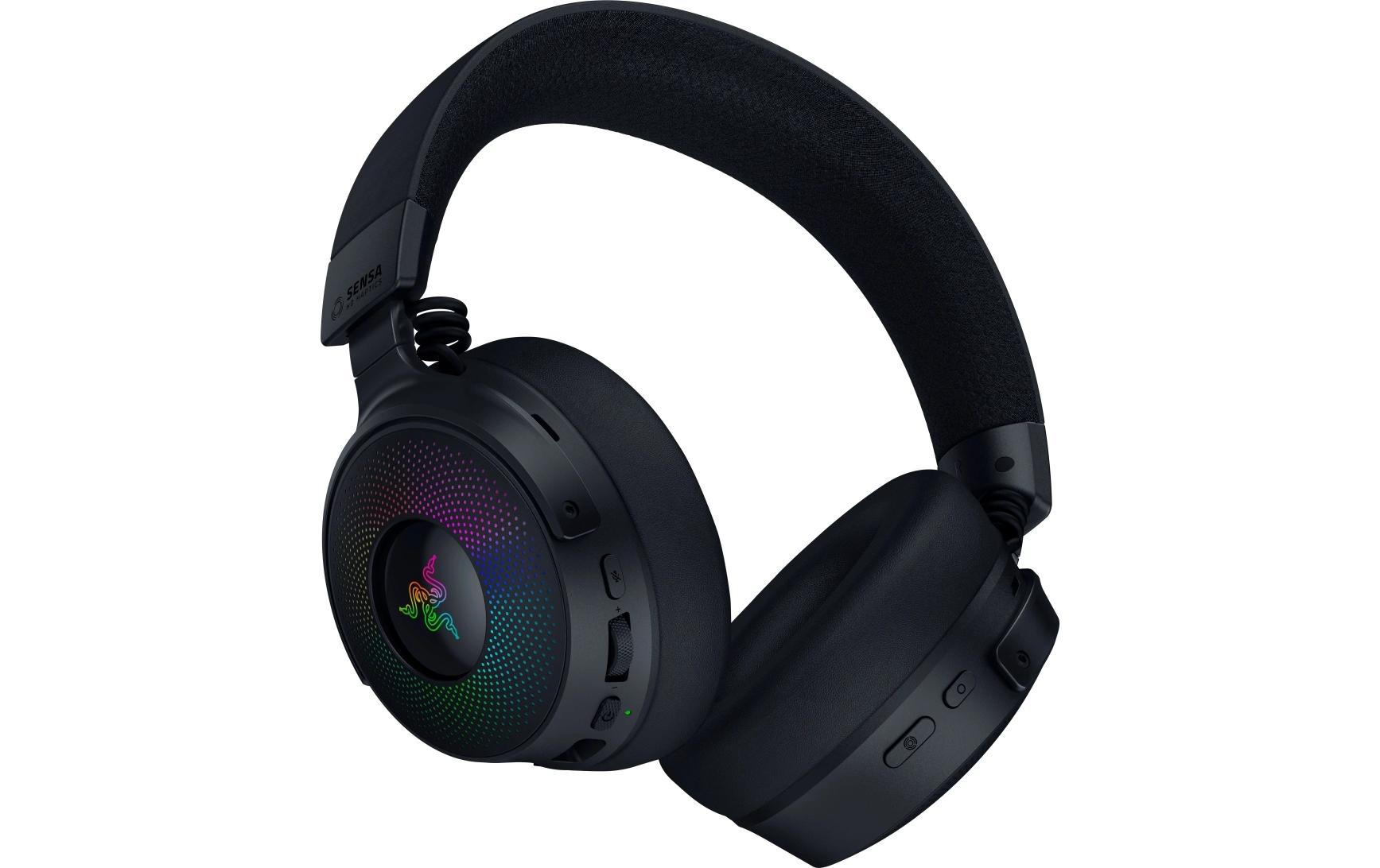 Razer Kraken V4 Pro – Gaming-Headset – USB-A, Surround-Sound, Boom-Mikrofon – Schwarz, für PS5/PC/Switch u. a.