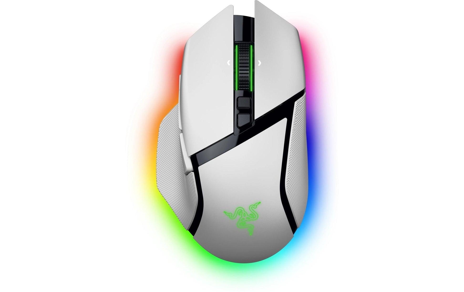 Razer Basilisk V3 Pro Gaming-Maus – kabellos, 35'000 dpi, 11 Tasten, für Rechtshänder, RGB-Beleuchtung, weiss