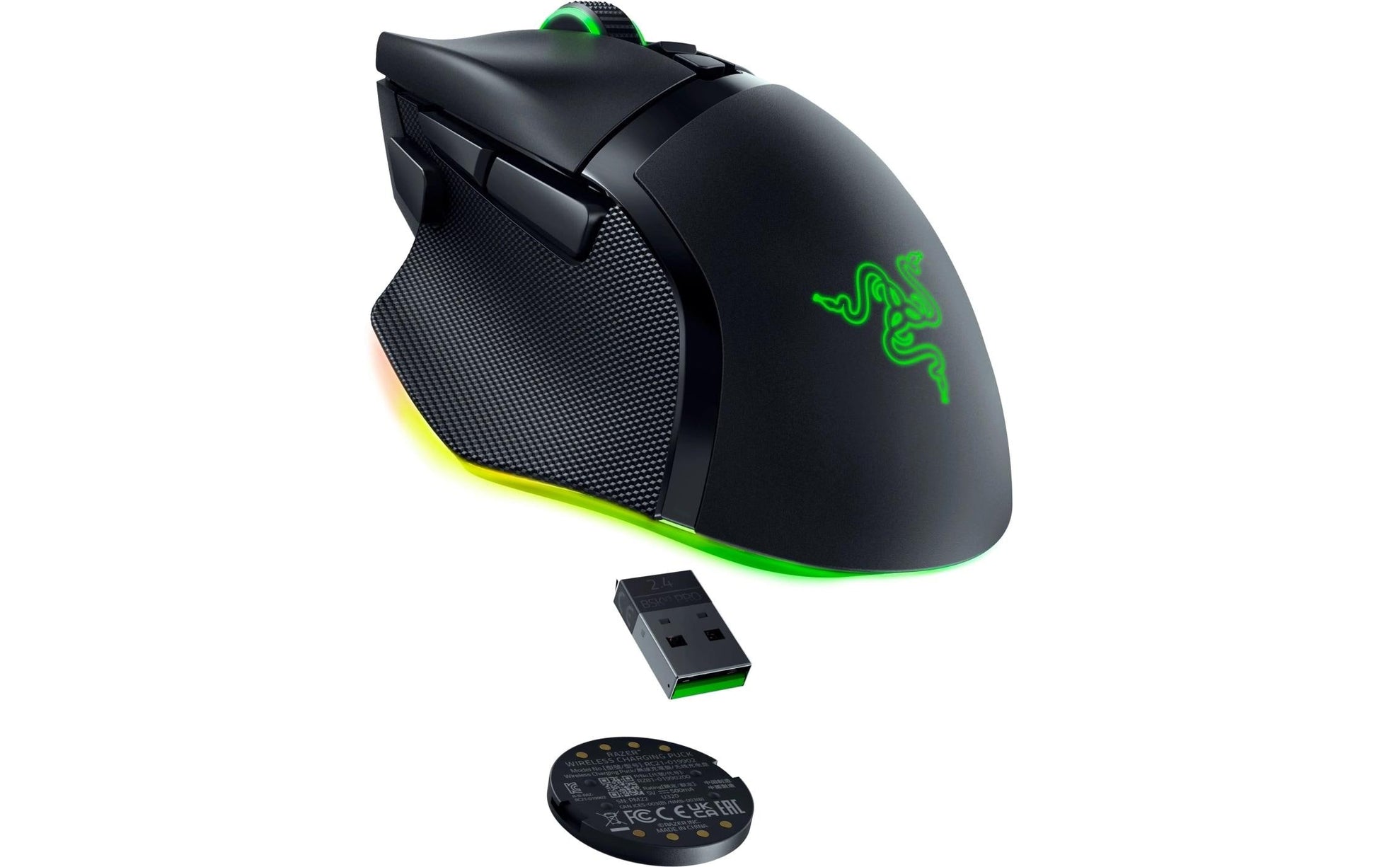 Razer Basilisk V3 Pro – Gaming-Maus – Kabellos (Bluetooth/2,4 GHz), 35000 DPI, RGB-Beleuchtung, rechts